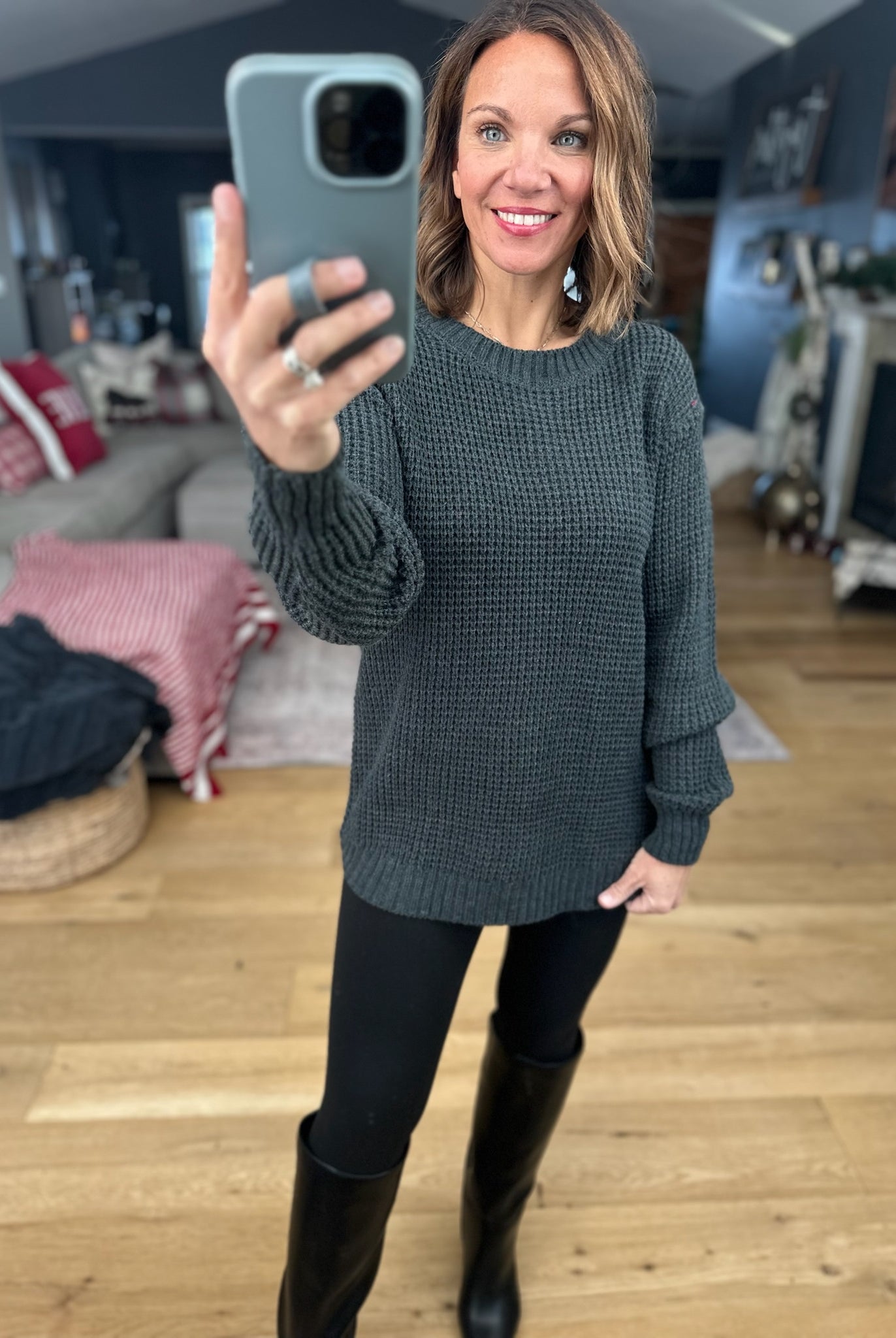 Off The Hook Classic Knit Crew Sweater-Sweaters-Zenana-Anna Kaytes Boutique, Women's Fashion Boutique in Grinnell, Iowa