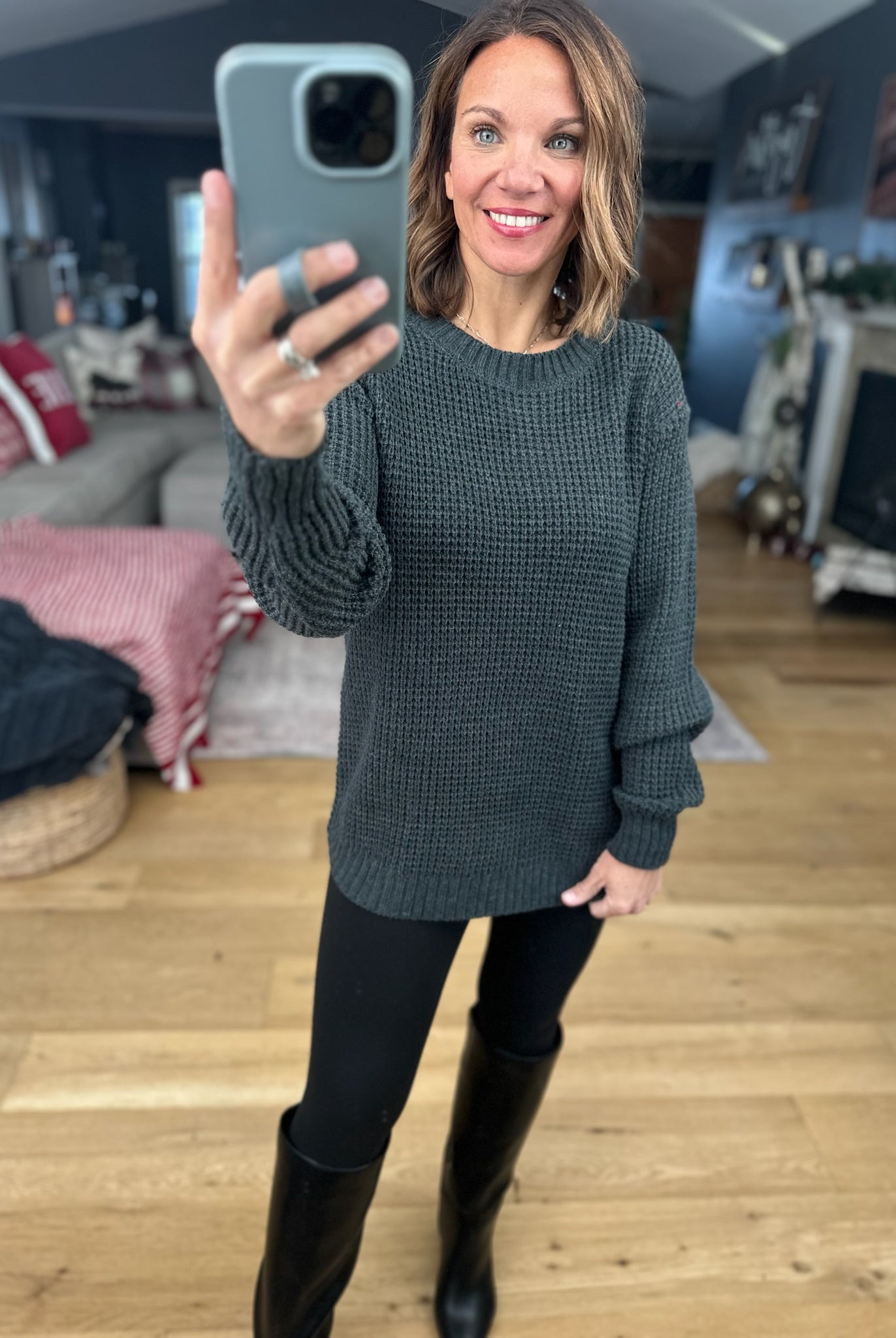 Off The Hook Classic Knit Crew Sweater-Sweaters-Zenana-Anna Kaytes Boutique, Women's Fashion Boutique in Grinnell, Iowa