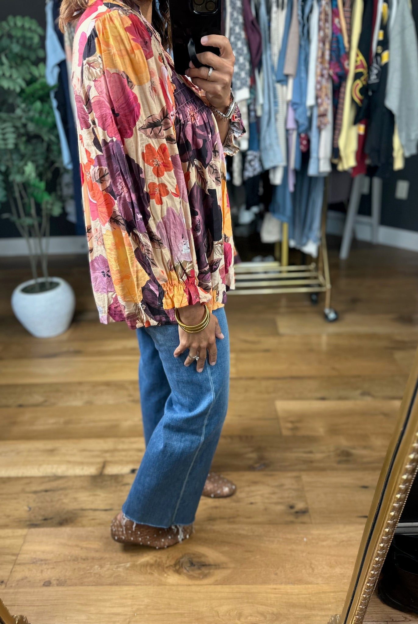 Learn The Truth Floral Top-Long Sleeves-Umgee-Anna Kaytes Boutique, Women's Fashion Boutique in Grinnell, Iowa