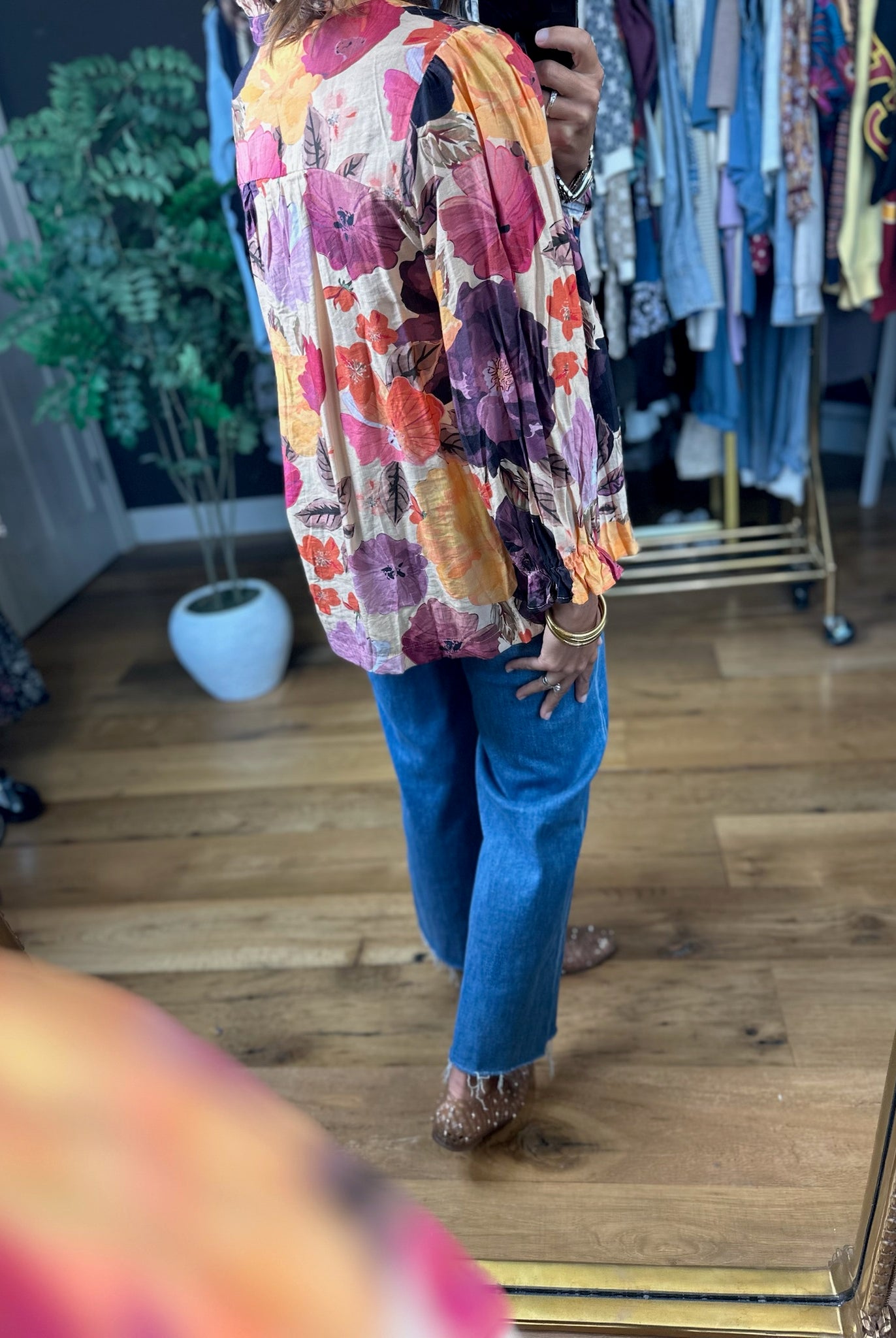 Learn The Truth Floral Top-Long Sleeves-Umgee-Anna Kaytes Boutique, Women's Fashion Boutique in Grinnell, Iowa