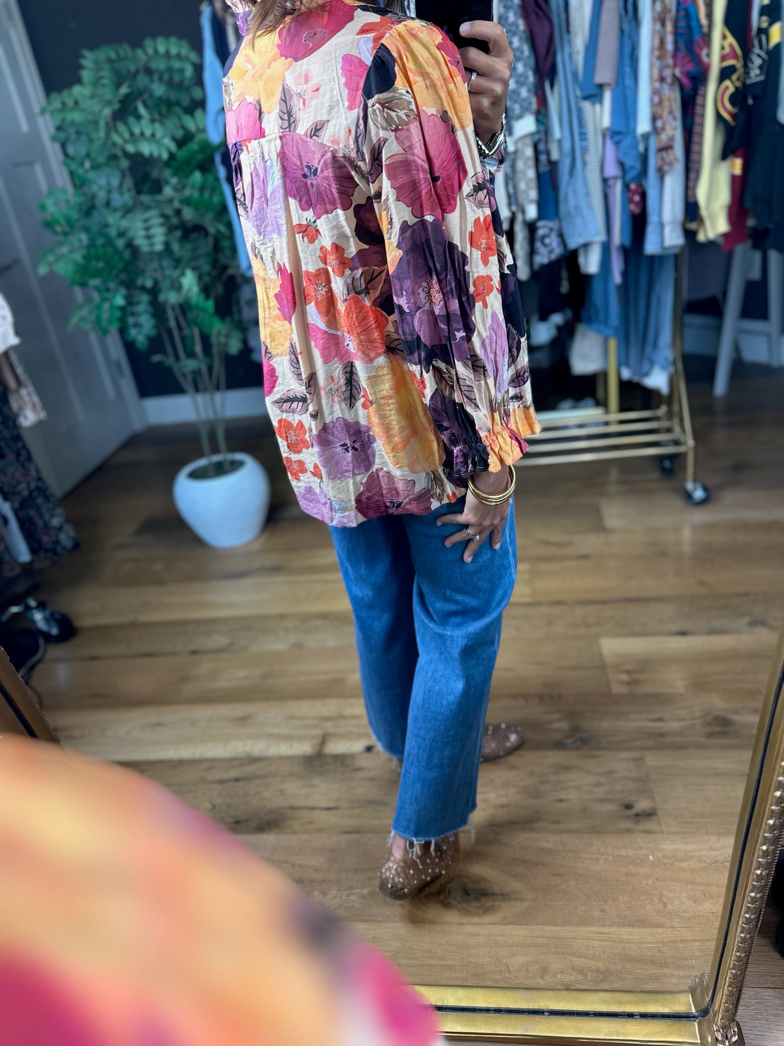Learn The Truth Floral Top-Long Sleeves-Umgee-Anna Kaytes Boutique, Women's Fashion Boutique in Grinnell, Iowa