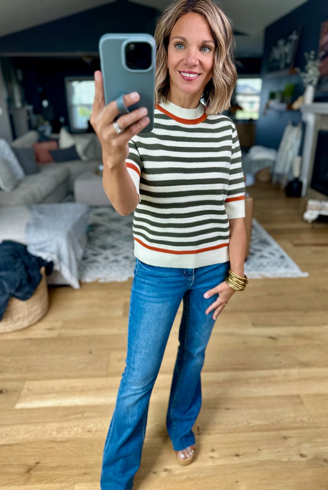 Big Weekend Ahead Striped Knit-THML-Anna Kaytes Boutique, Women's Fashion Boutique in Grinnell, Iowa