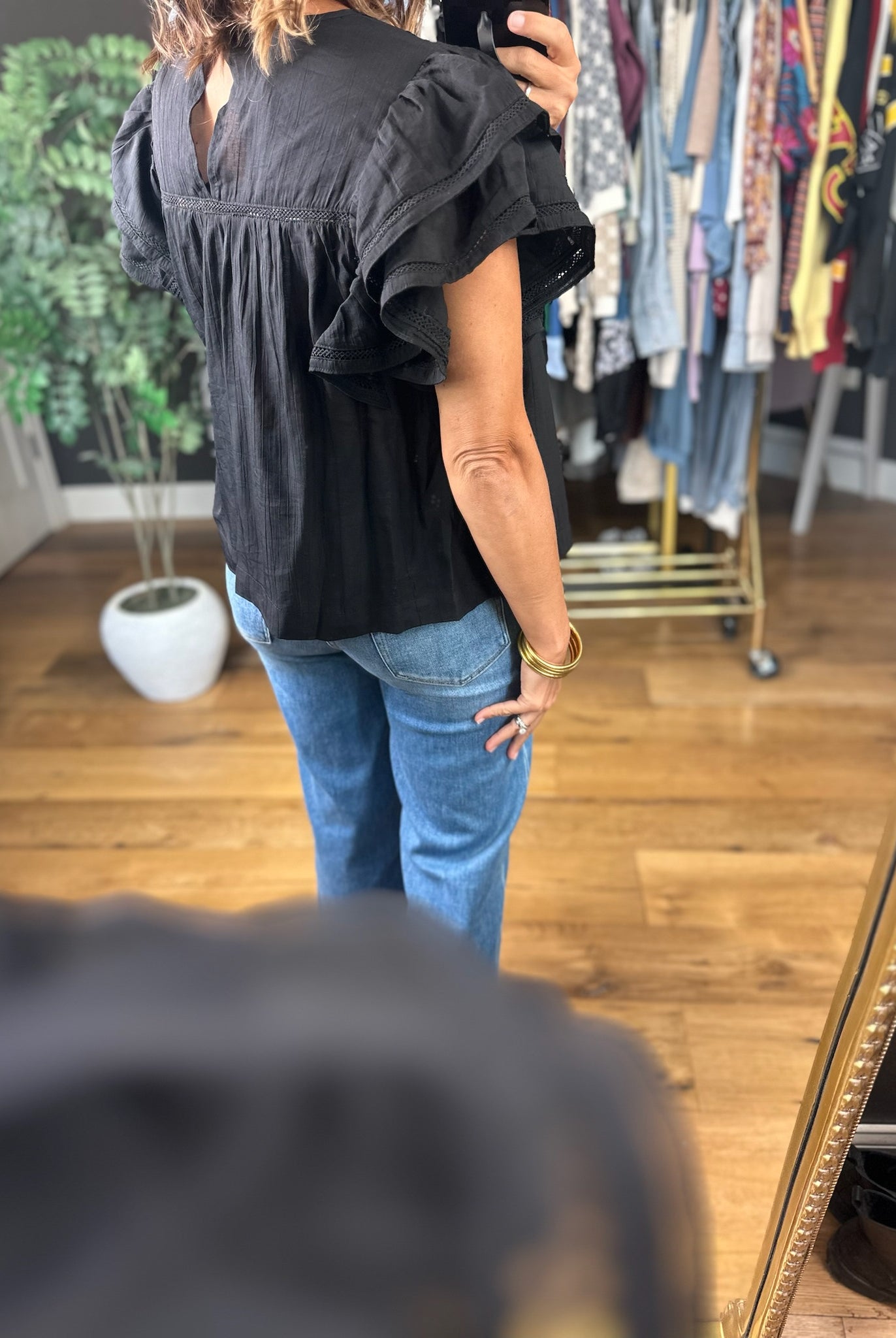 Another Side Of You Flutter-Sleeve Top-Short Sleeves-ee:some-Anna Kaytes Boutique, Women's Fashion Boutique in Grinnell, Iowa