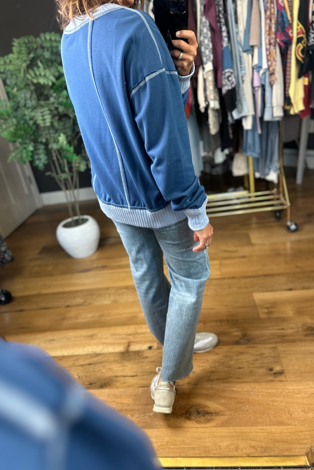 Made For You V-Neck Top-Long Sleeves-ee:some-Anna Kaytes Boutique, Women's Fashion Boutique in Grinnell, Iowa