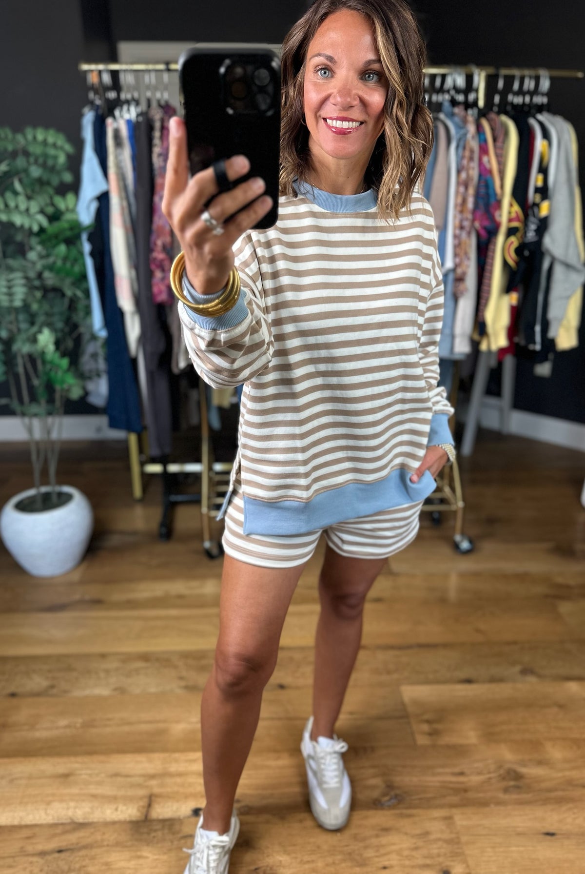 Essential Girl Striped Two-Piece Set-Two Piece Set-Blu Pepper-Anna Kaytes Boutique, Women's Fashion Boutique in Grinnell, Iowa
