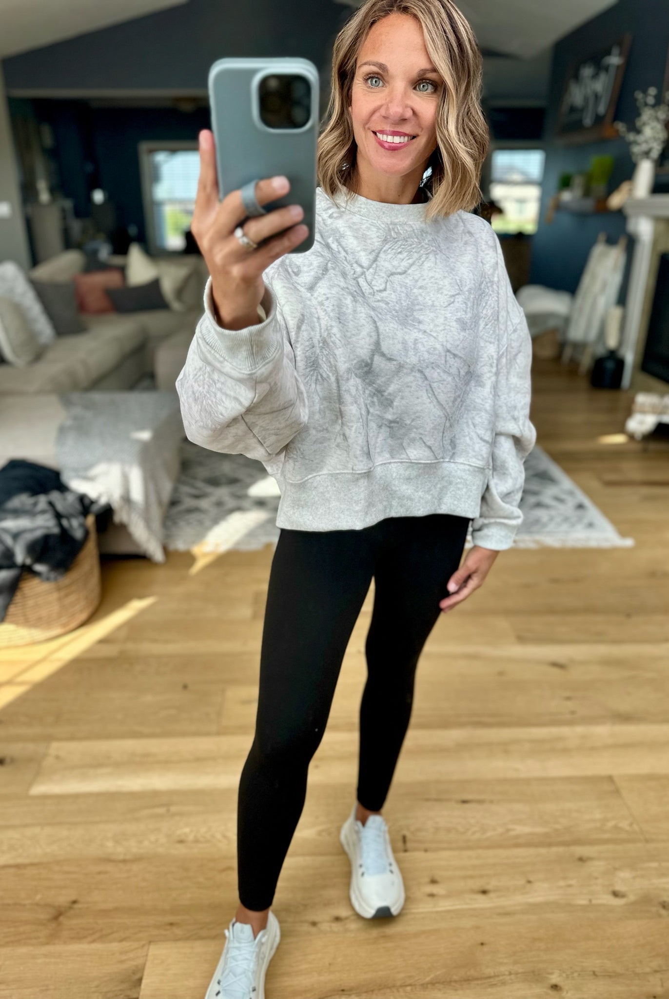 Out Of The Woods Camo Cropped Crewneck-TCEC-Anna Kaytes Boutique, Women's Fashion Boutique in Grinnell, Iowa