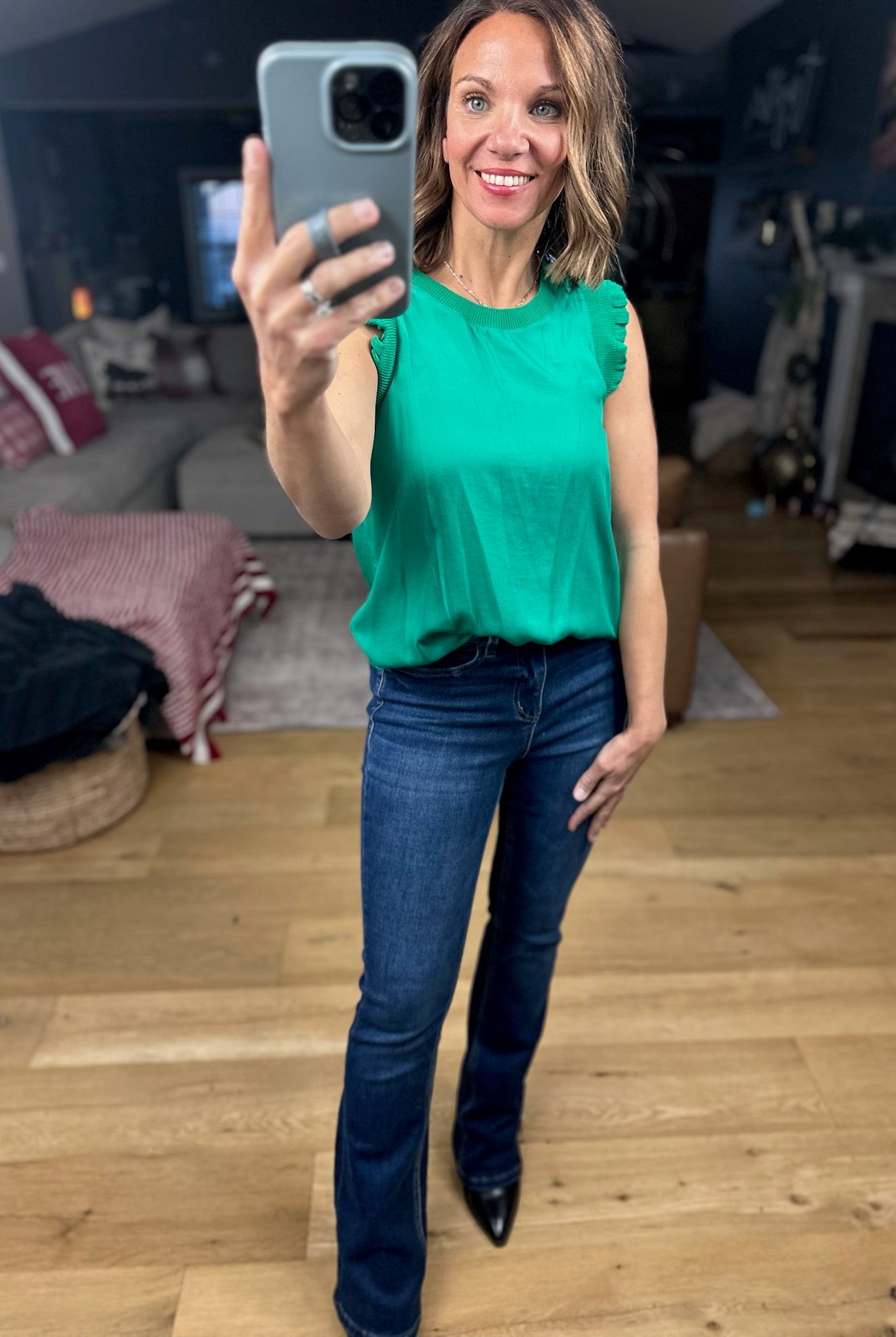 All For You Flutter Sleeve Top-Short Sleeves-Skies Are Blue-Anna Kaytes Boutique, Women's Fashion Boutique in Grinnell, Iowa