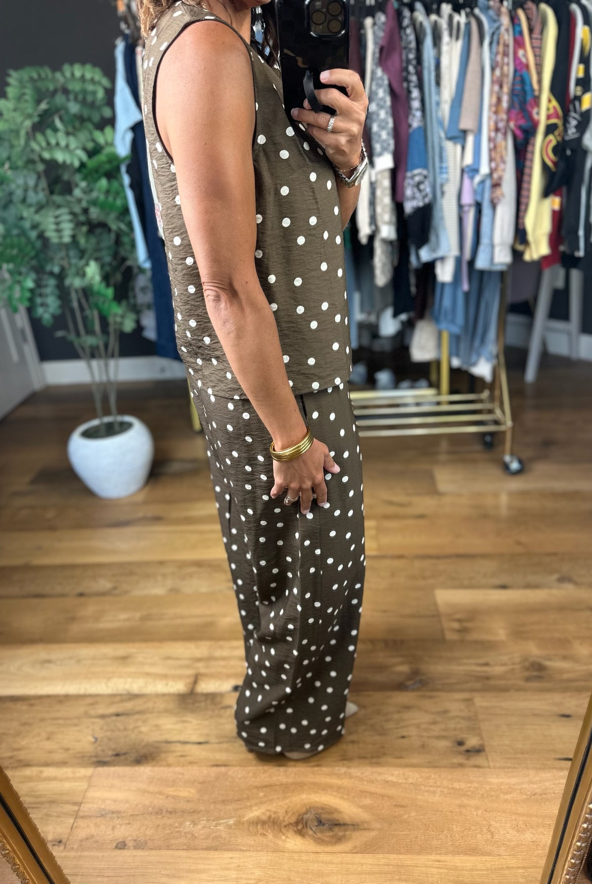 Has To Be You Polka Dot 2-Piece Set-Sleeveless-She & Sky-Anna Kaytes Boutique, Women's Fashion Boutique in Grinnell, Iowa