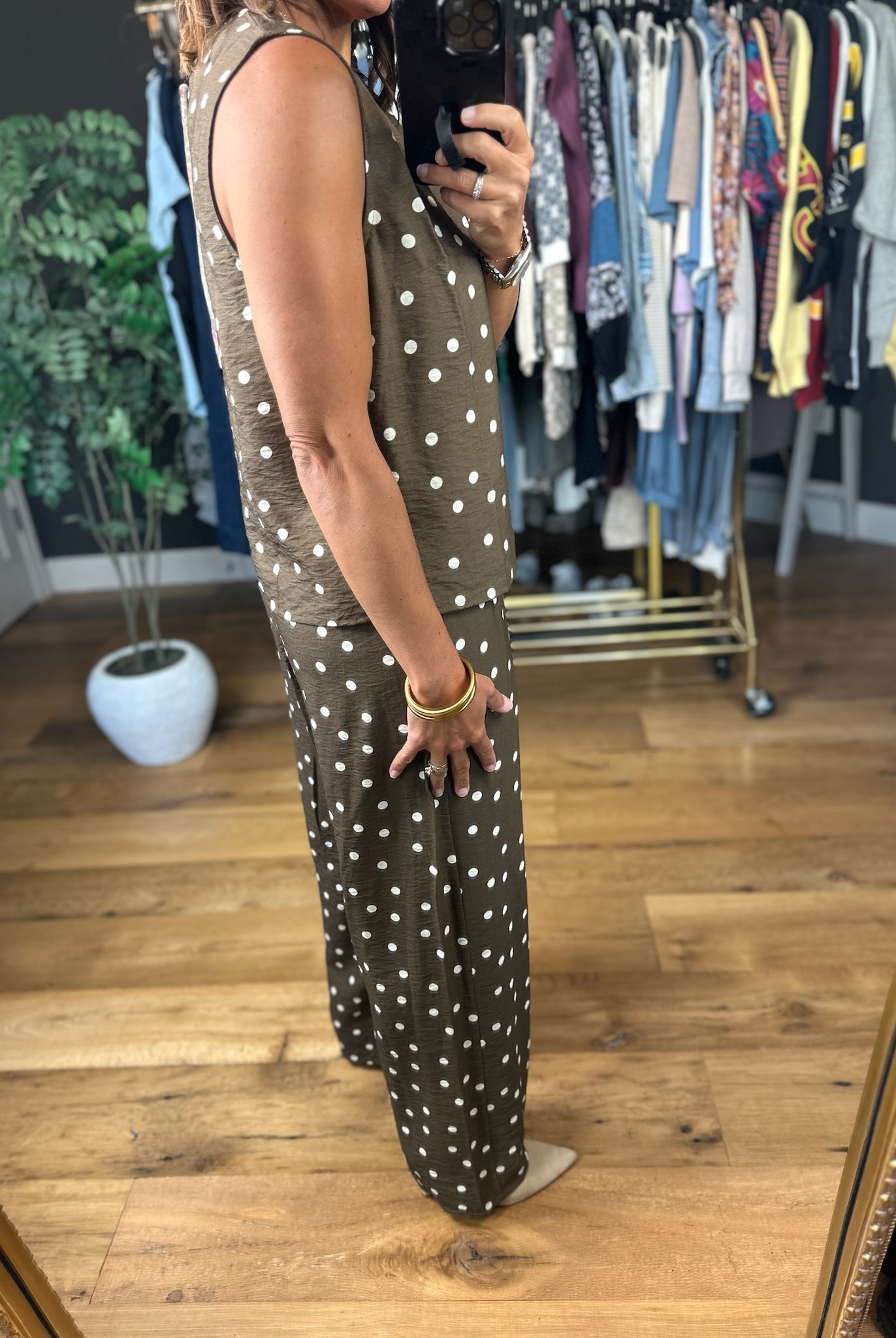 Has To Be You Polka Dot 2-Piece Set-Sleeveless-She & Sky-Anna Kaytes Boutique, Women's Fashion Boutique in Grinnell, Iowa