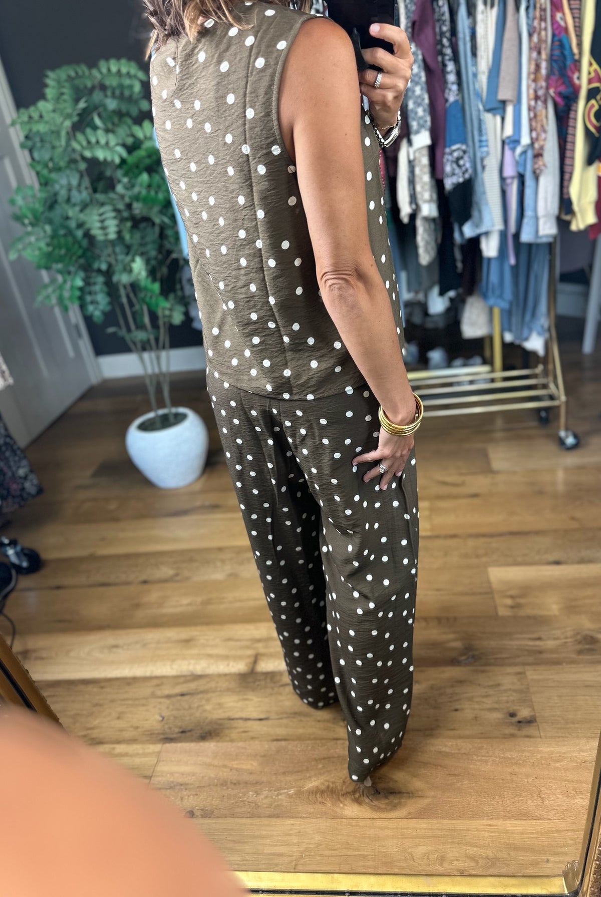 Has To Be You Polka Dot 2-Piece Set-Sleeveless-She & Sky-Anna Kaytes Boutique, Women's Fashion Boutique in Grinnell, Iowa