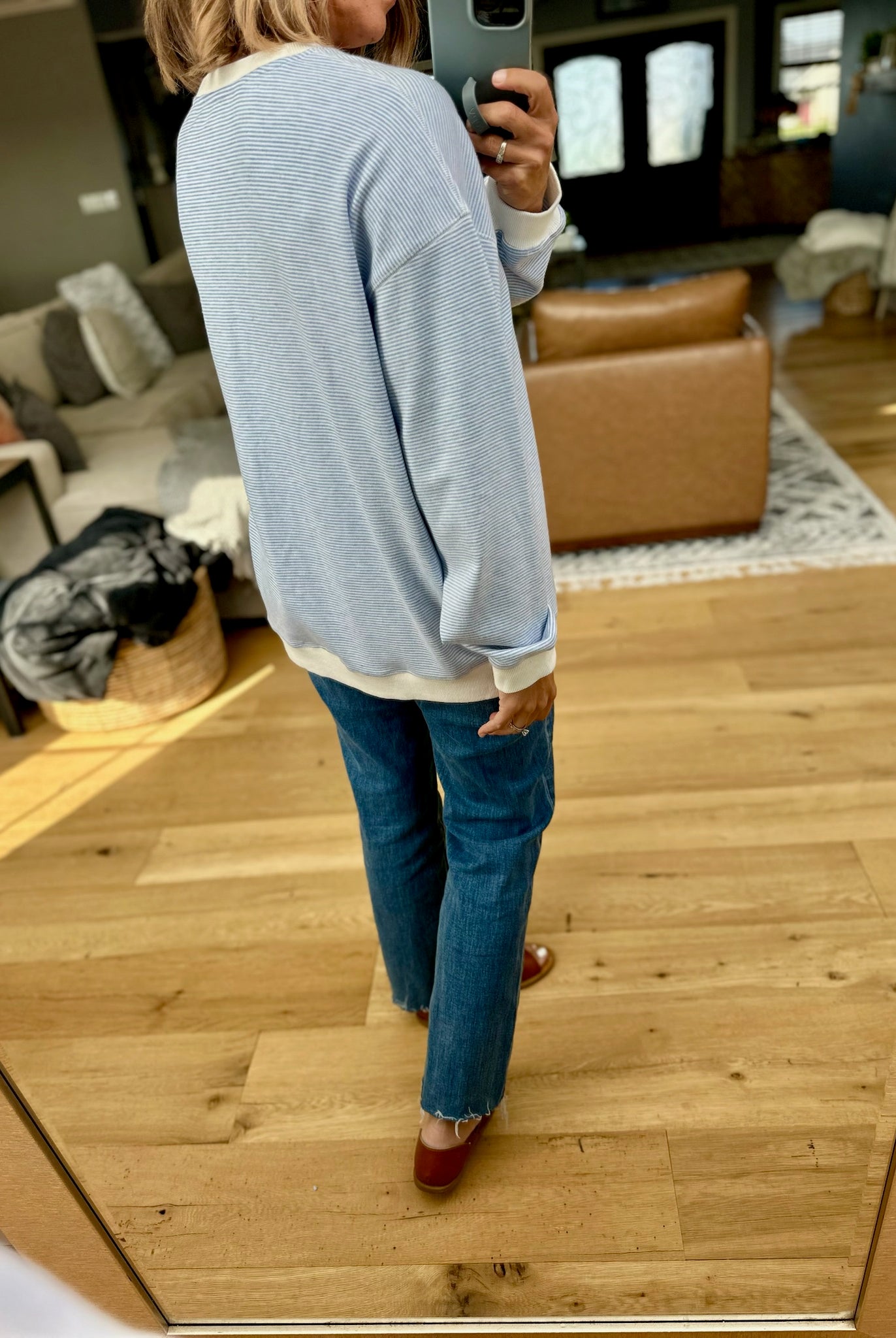 Not A Word Striped Oversized Top-Wishlist-Anna Kaytes Boutique, Women's Fashion Boutique in Grinnell, Iowa