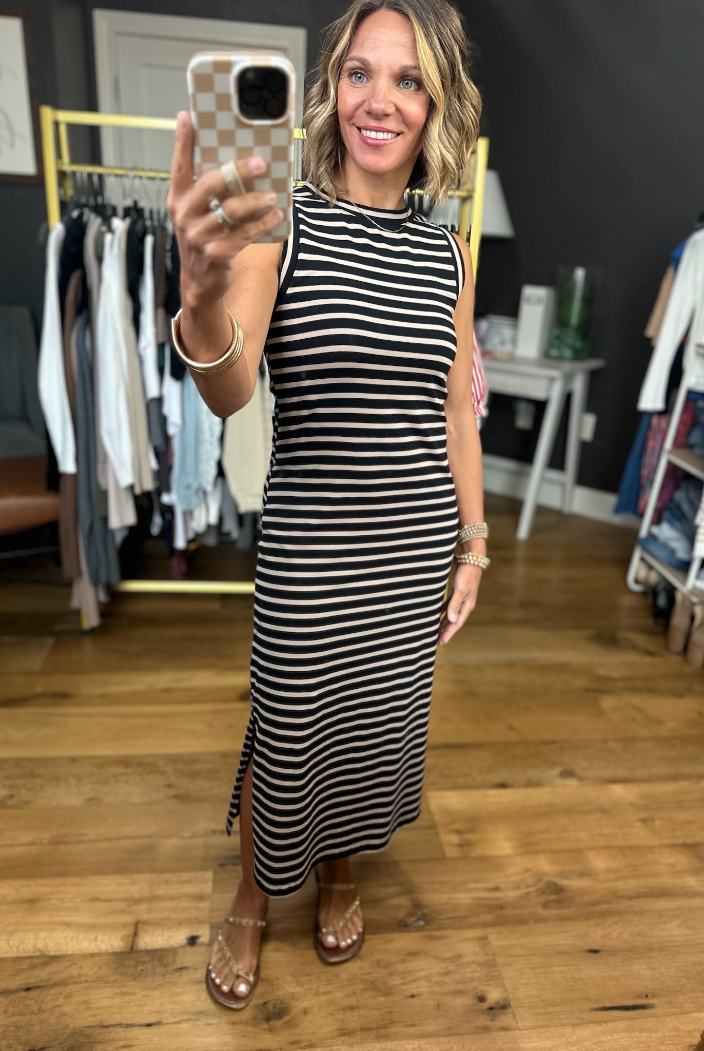 Stand By Me Striped Midi Dress - Multiple Options-Dresses-Eesome-Anna Kaytes Boutique, Women's Fashion Boutique in Grinnell, Iowa