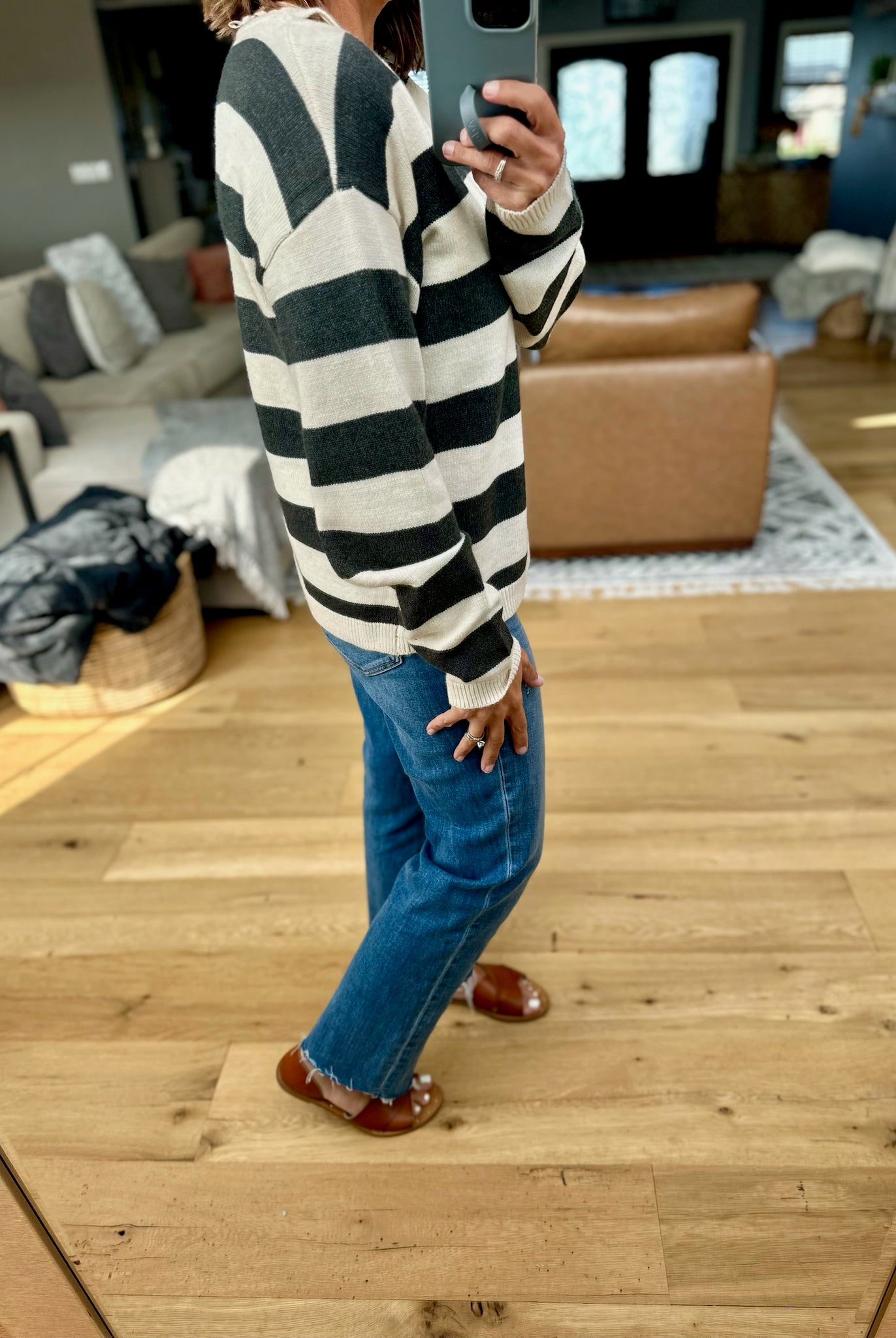 **Can't Stop Me Now Striped Knit Top-Wishlist-Anna Kaytes Boutique, Women's Fashion Boutique in Grinnell, Iowa