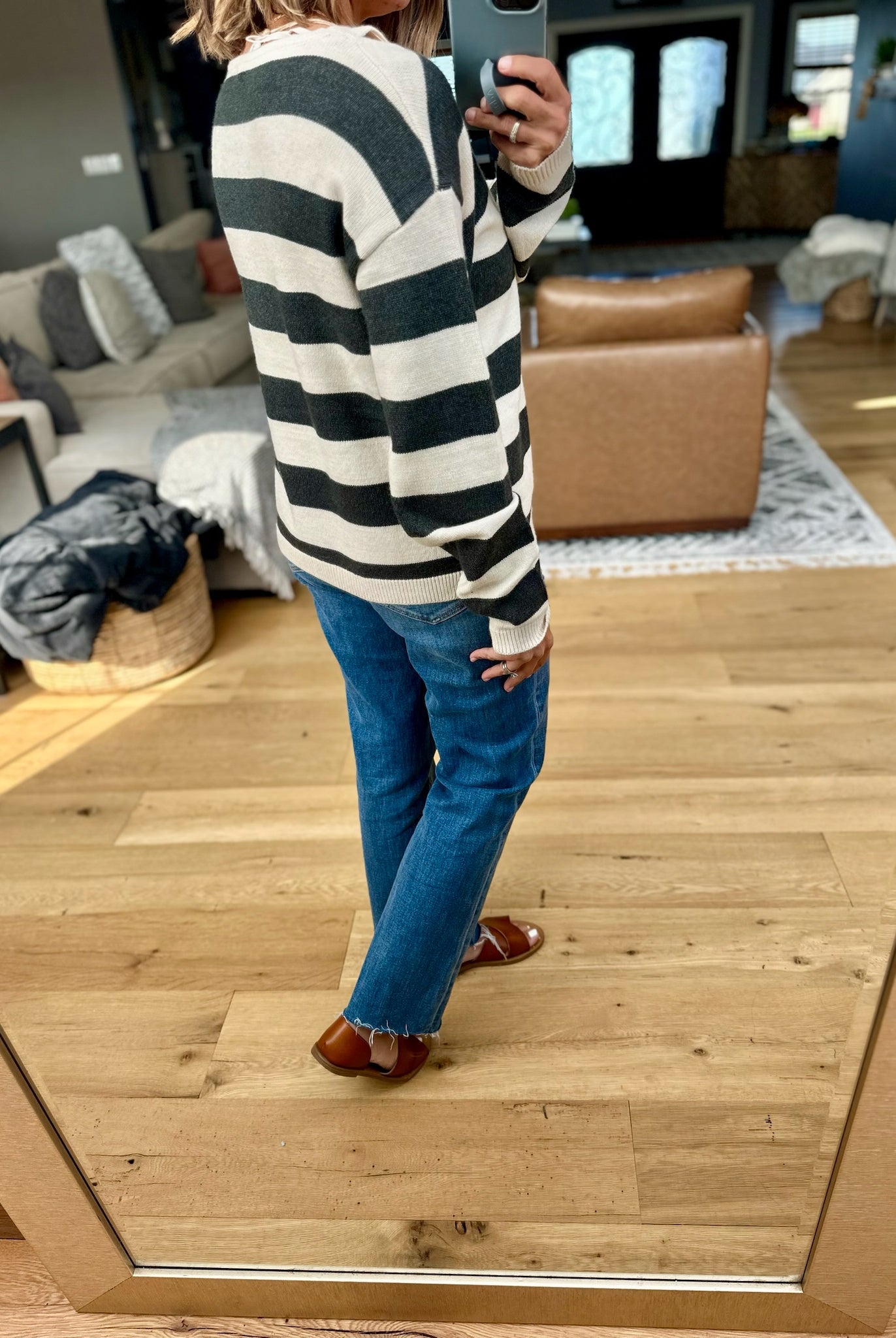 **Can't Stop Me Now Striped Knit Top-Wishlist-Anna Kaytes Boutique, Women's Fashion Boutique in Grinnell, Iowa