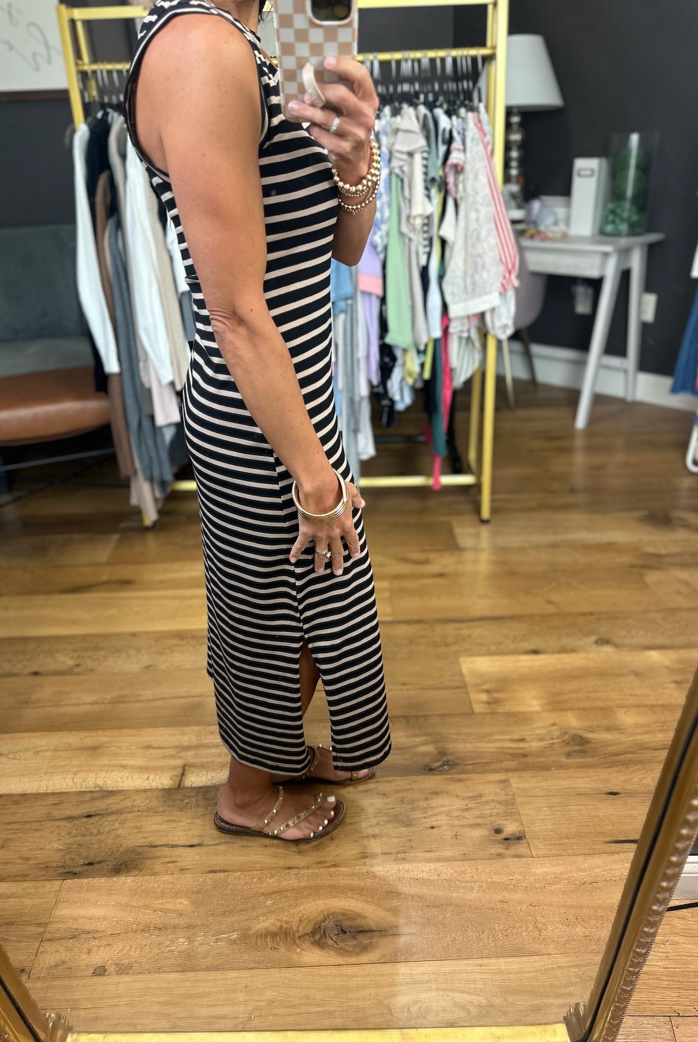 Stand By Me Striped Midi Dress - Multiple Options-Dresses-Eesome-Anna Kaytes Boutique, Women's Fashion Boutique in Grinnell, Iowa
