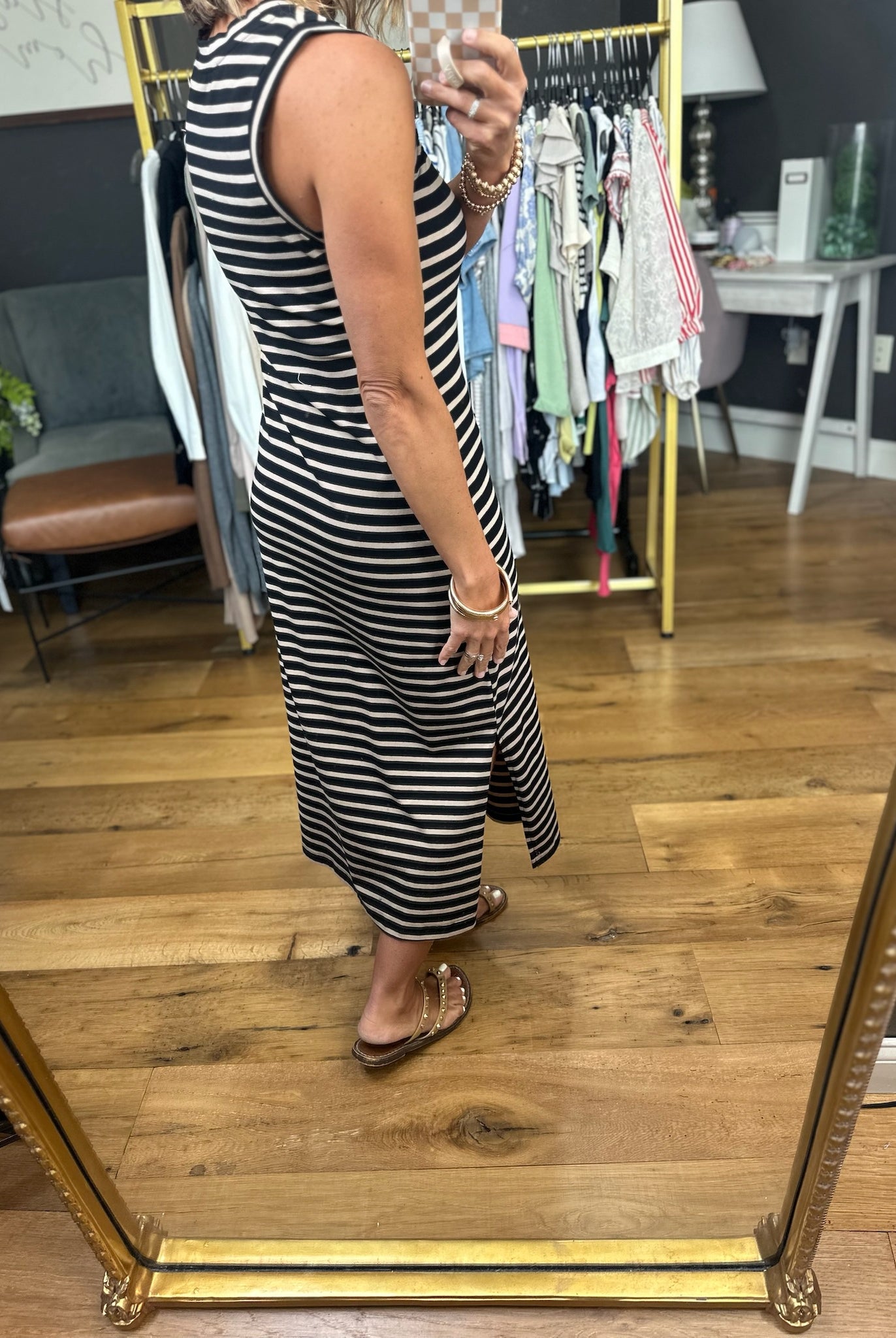Stand By Me Striped Midi Dress - Multiple Options-Dresses-Eesome-Anna Kaytes Boutique, Women's Fashion Boutique in Grinnell, Iowa