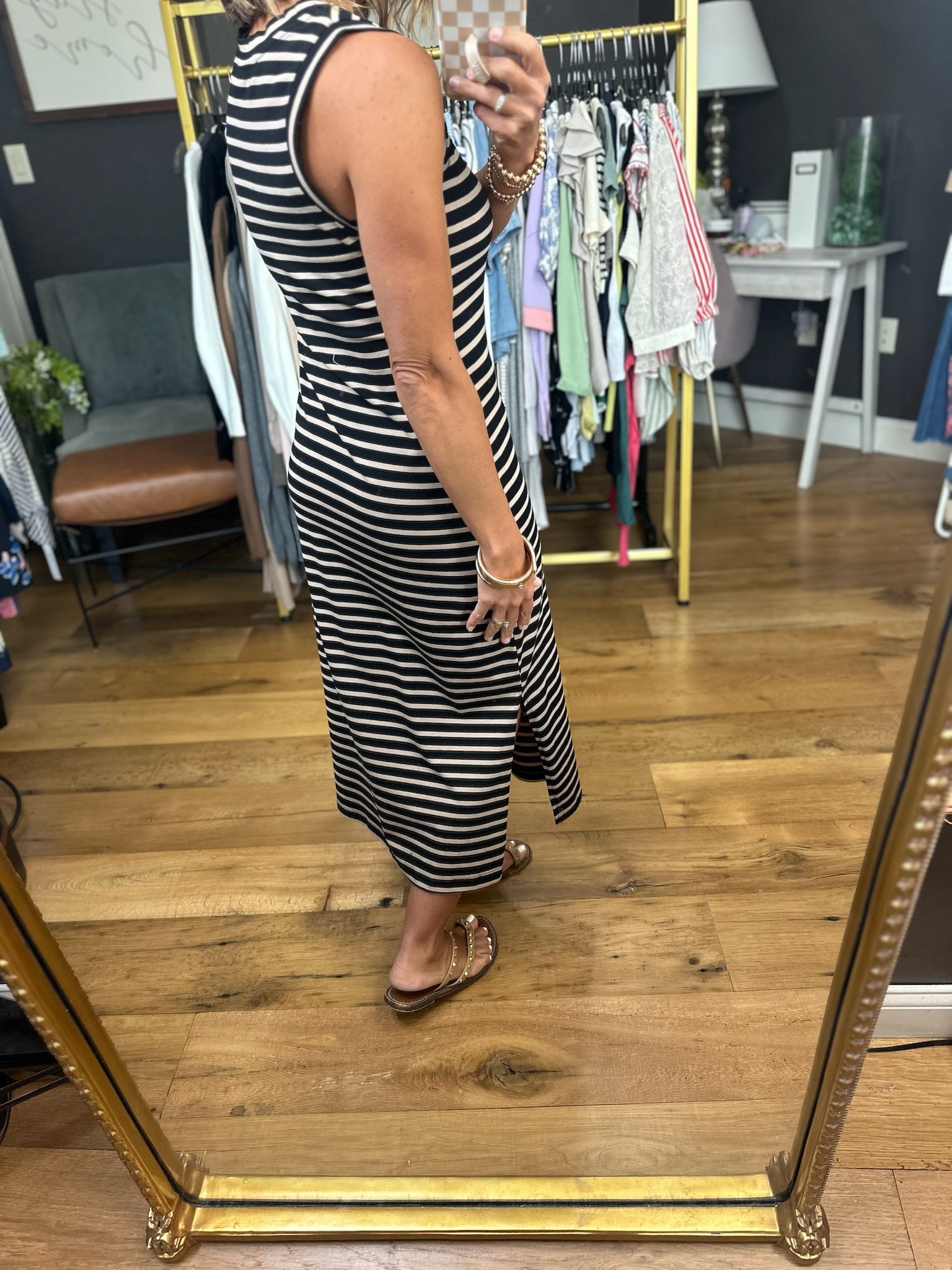 **Stand By Me Striped Midi Dress - Multiple Options-Eesome-Anna Kaytes Boutique, Women's Fashion Boutique in Grinnell, Iowa