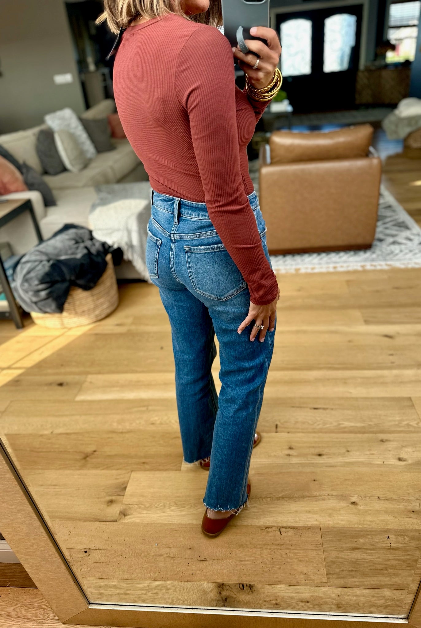 Right This Way Ribbed Bodysuit-Wasabi & Mint-Anna Kaytes Boutique, Women's Fashion Boutique in Grinnell, Iowa