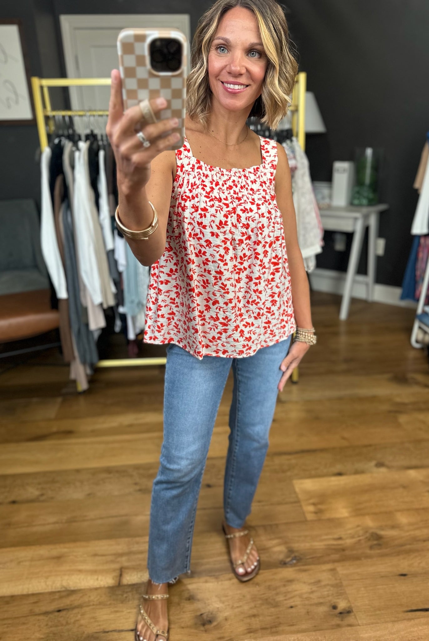 Something Magical Floral Top - Red-Staccato-Anna Kaytes Boutique, Women's Fashion Boutique in Grinnell, Iowa