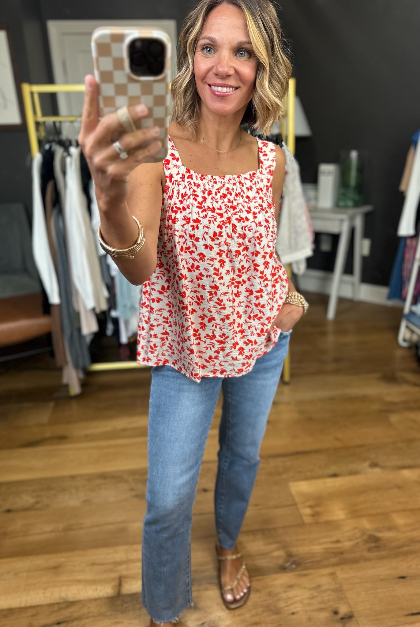 Something Magical Floral Top - Red-Staccato-Anna Kaytes Boutique, Women's Fashion Boutique in Grinnell, Iowa