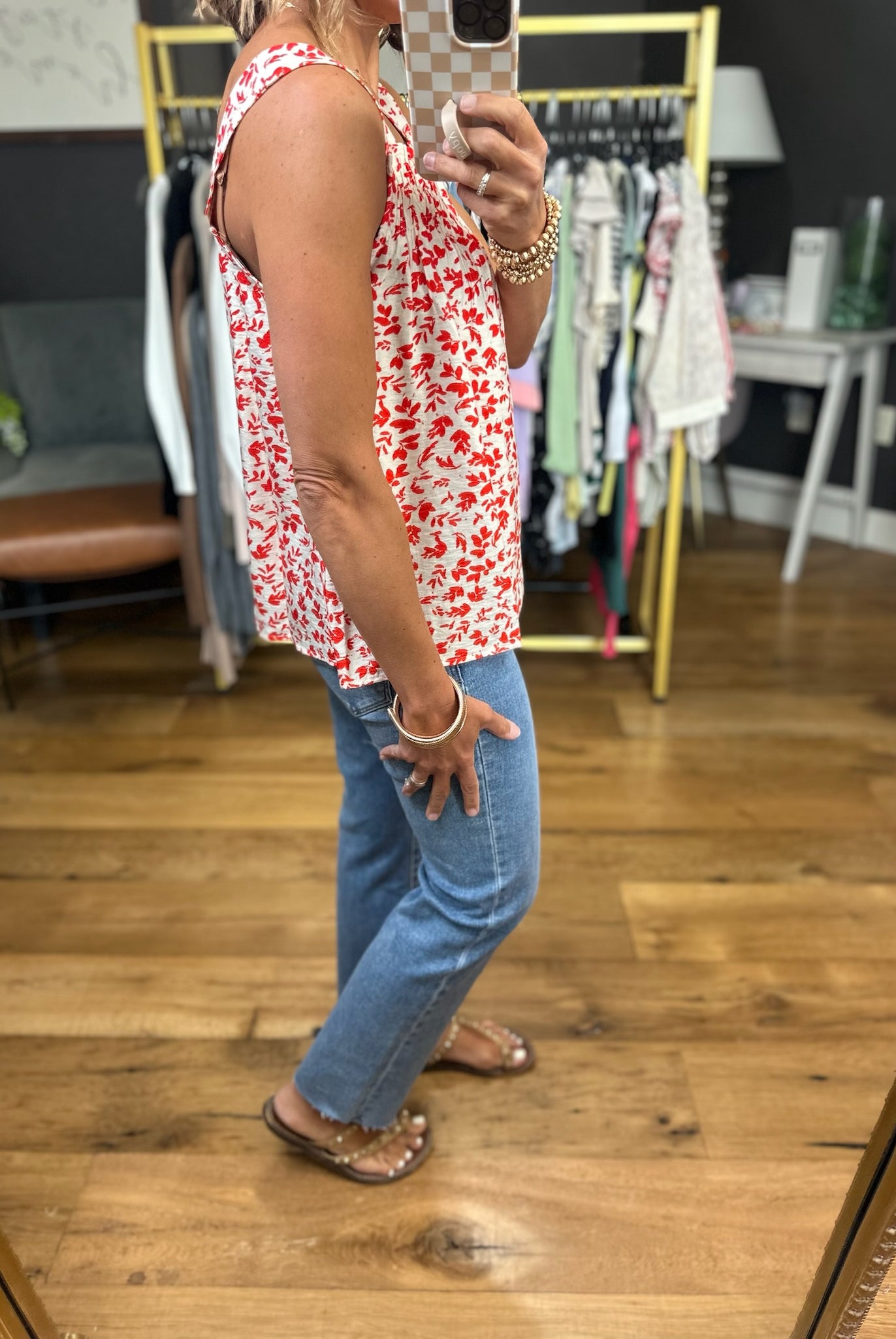 Something Magical Floral Top - Red-Staccato-Anna Kaytes Boutique, Women's Fashion Boutique in Grinnell, Iowa