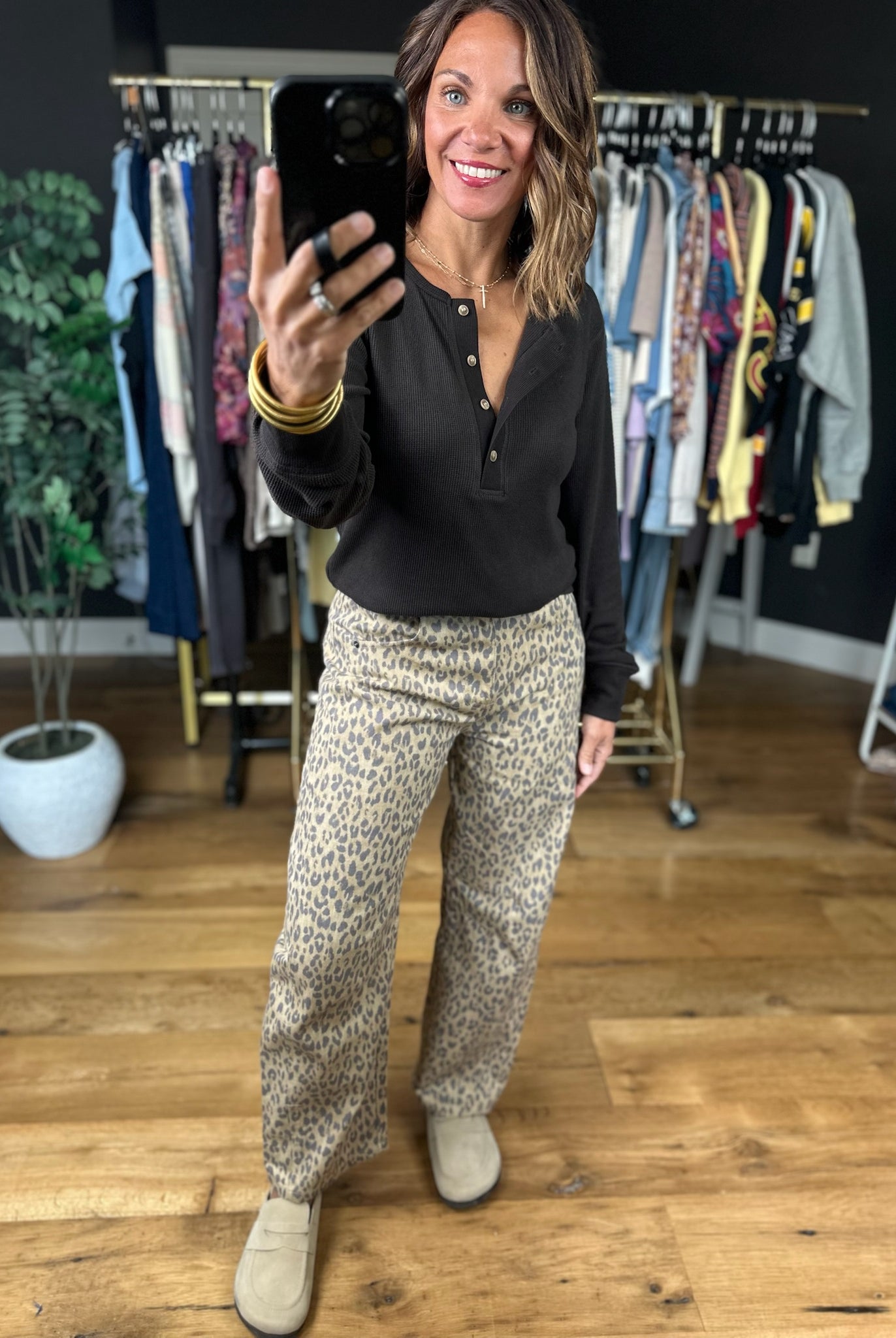 Love It Here Ribbed Henley Top-Long Sleeves-Thread & Supply-Anna Kaytes Boutique, Women's Fashion Boutique in Grinnell, Iowa