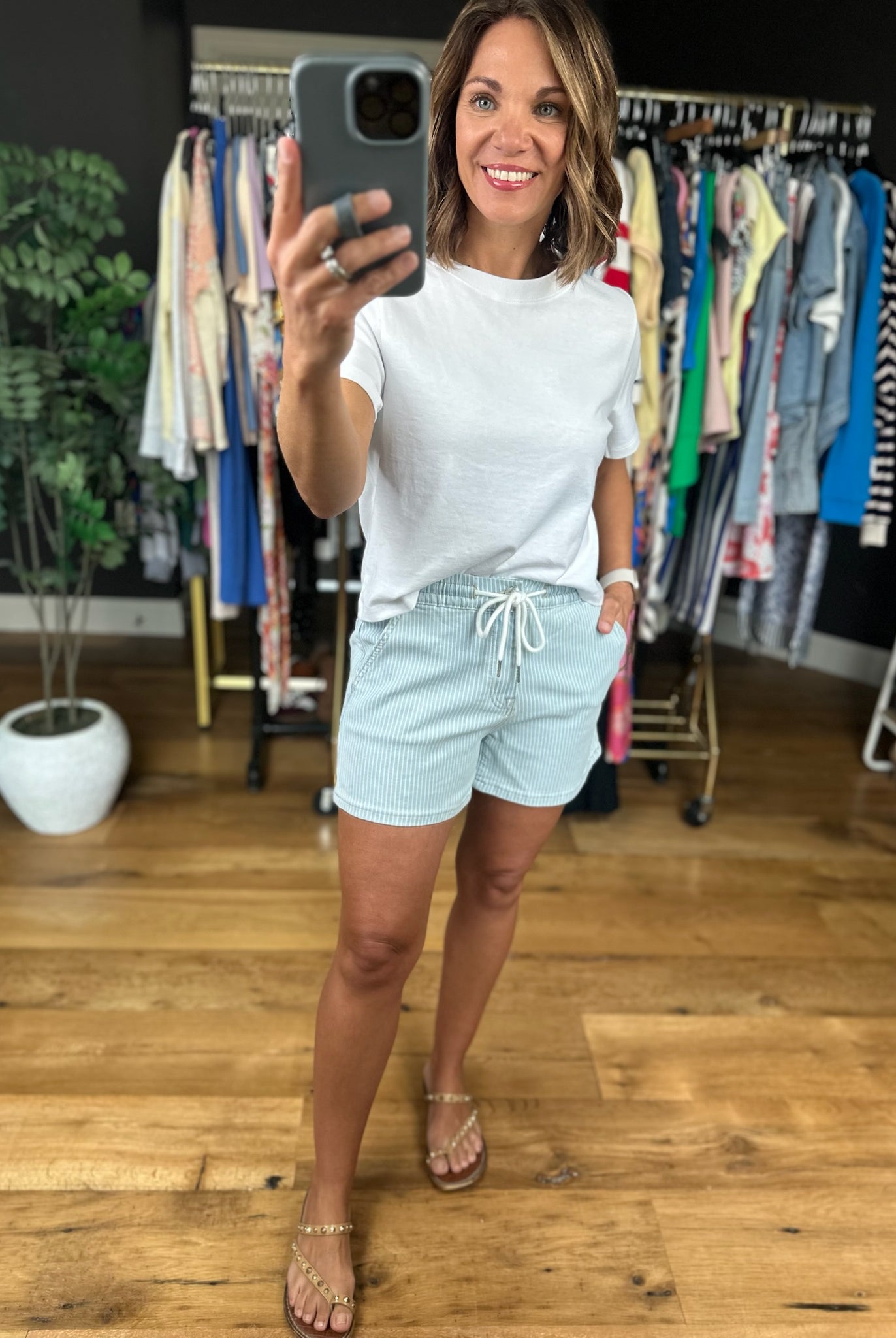 The Rebecca High-Rise Shorts-Shorts-Vervet-Anna Kaytes Boutique, Women's Fashion Boutique in Grinnell, Iowa