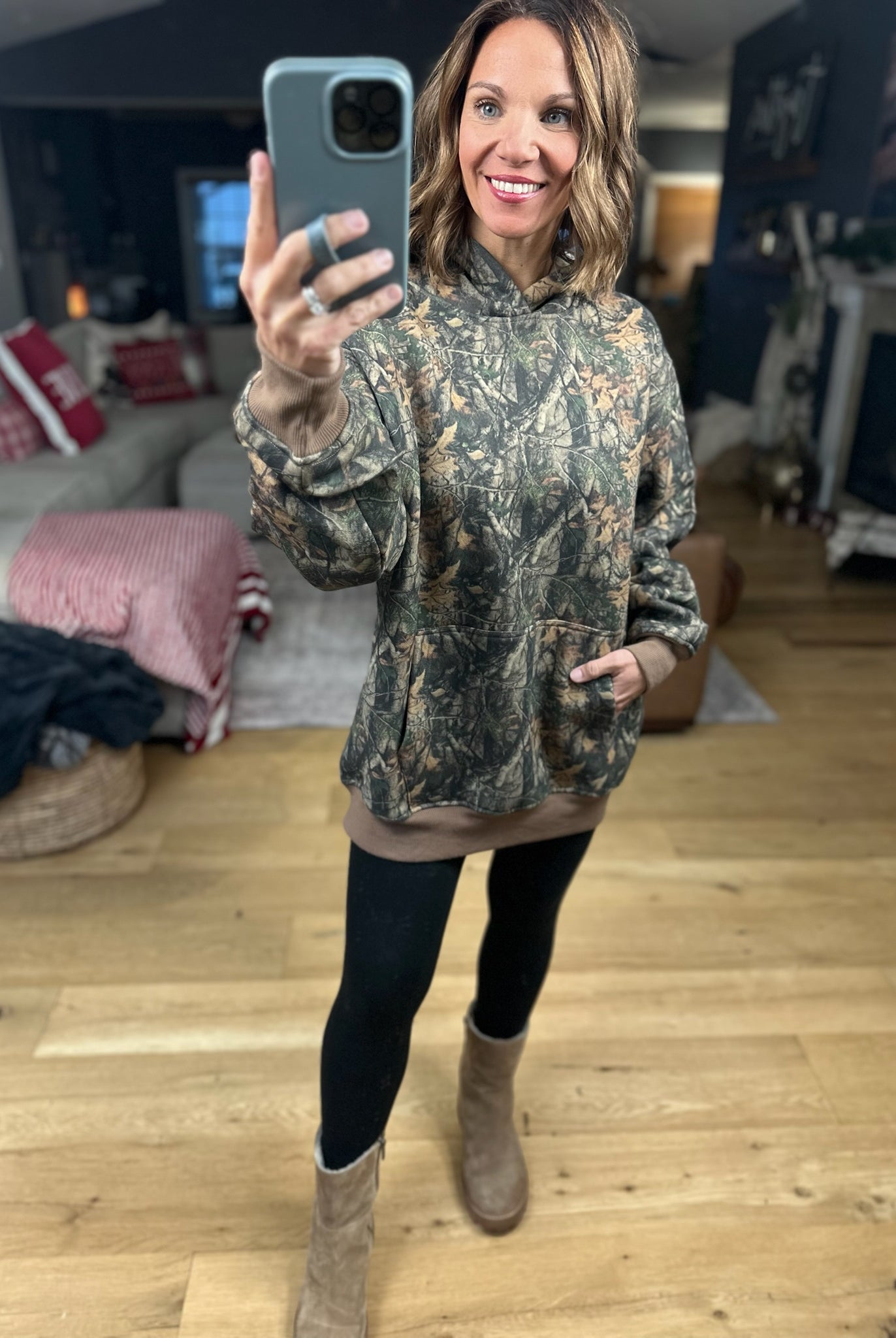 Venture Out Camo Hoodie-Sweaters-TicToc-Anna Kaytes Boutique, Women's Fashion Boutique in Grinnell, Iowa