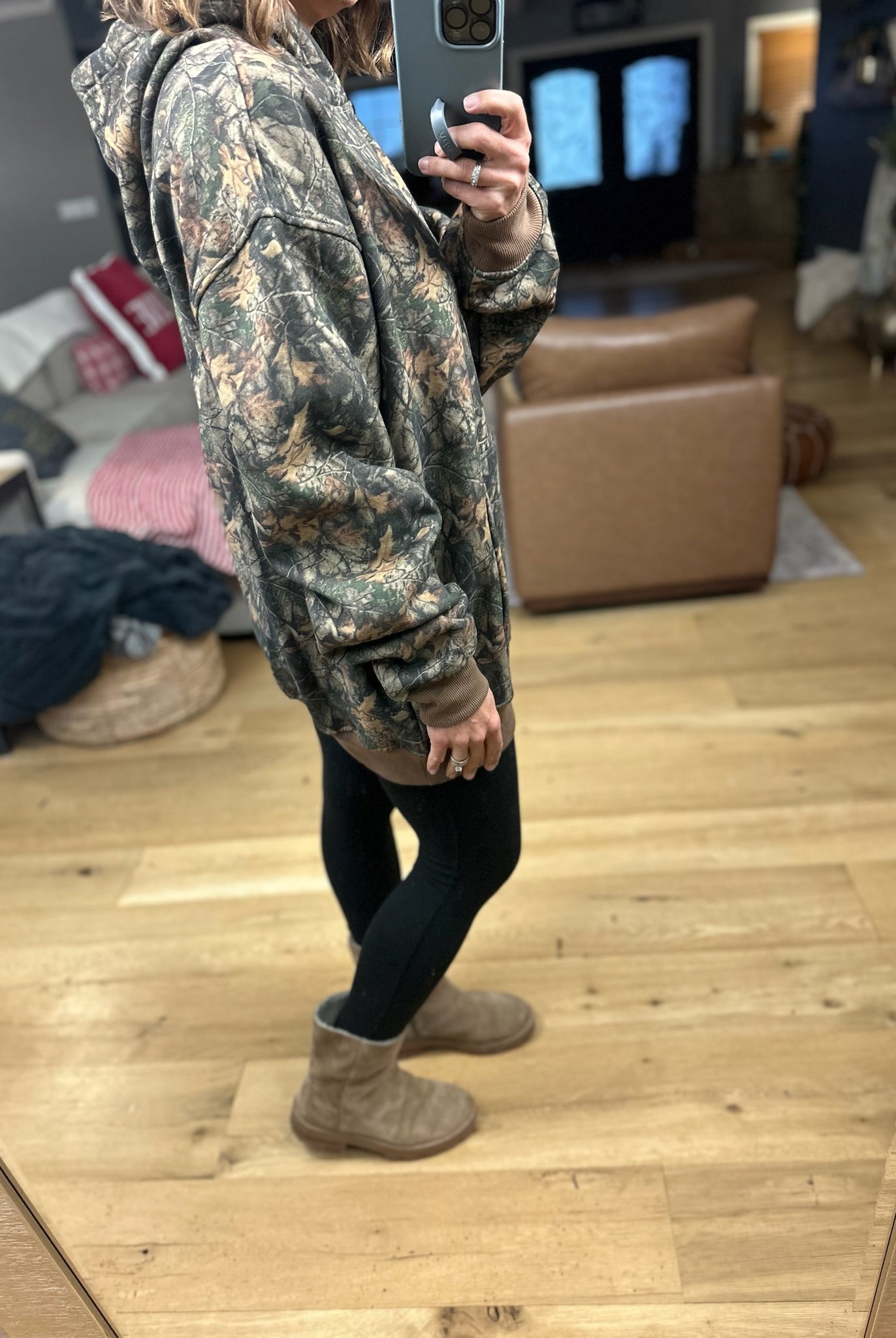 Venture Out Camo Hoodie-Sweaters-TicToc-Anna Kaytes Boutique, Women's Fashion Boutique in Grinnell, Iowa