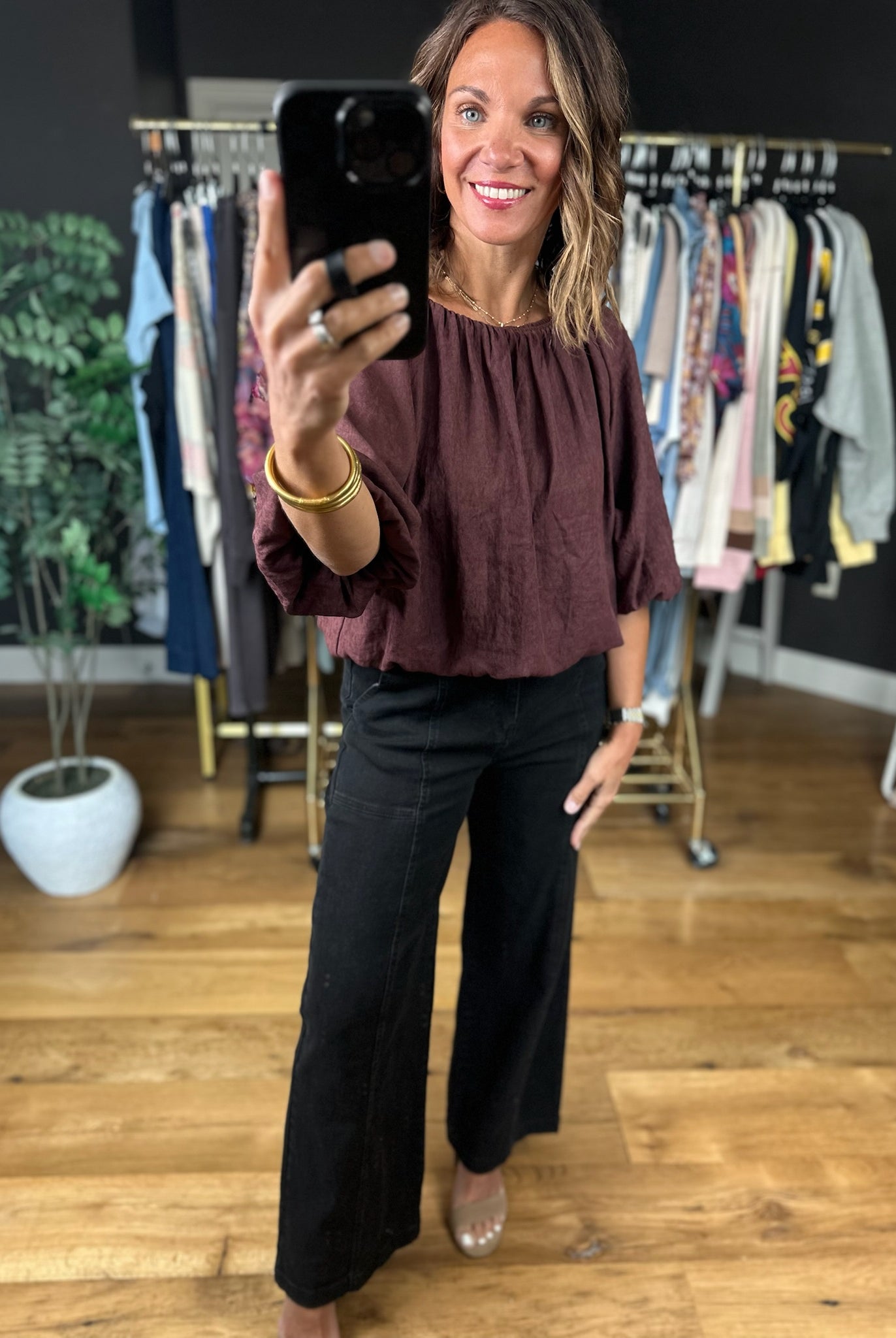 Trusting You Balloon-Hem Top-Top-THML-Anna Kaytes Boutique, Women's Fashion Boutique in Grinnell, Iowa