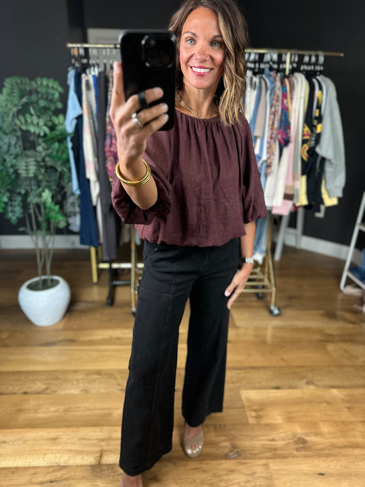 Trusting You Balloon-Hem Top-Top-THML-Anna Kaytes Boutique, Women's Fashion Boutique in Grinnell, Iowa