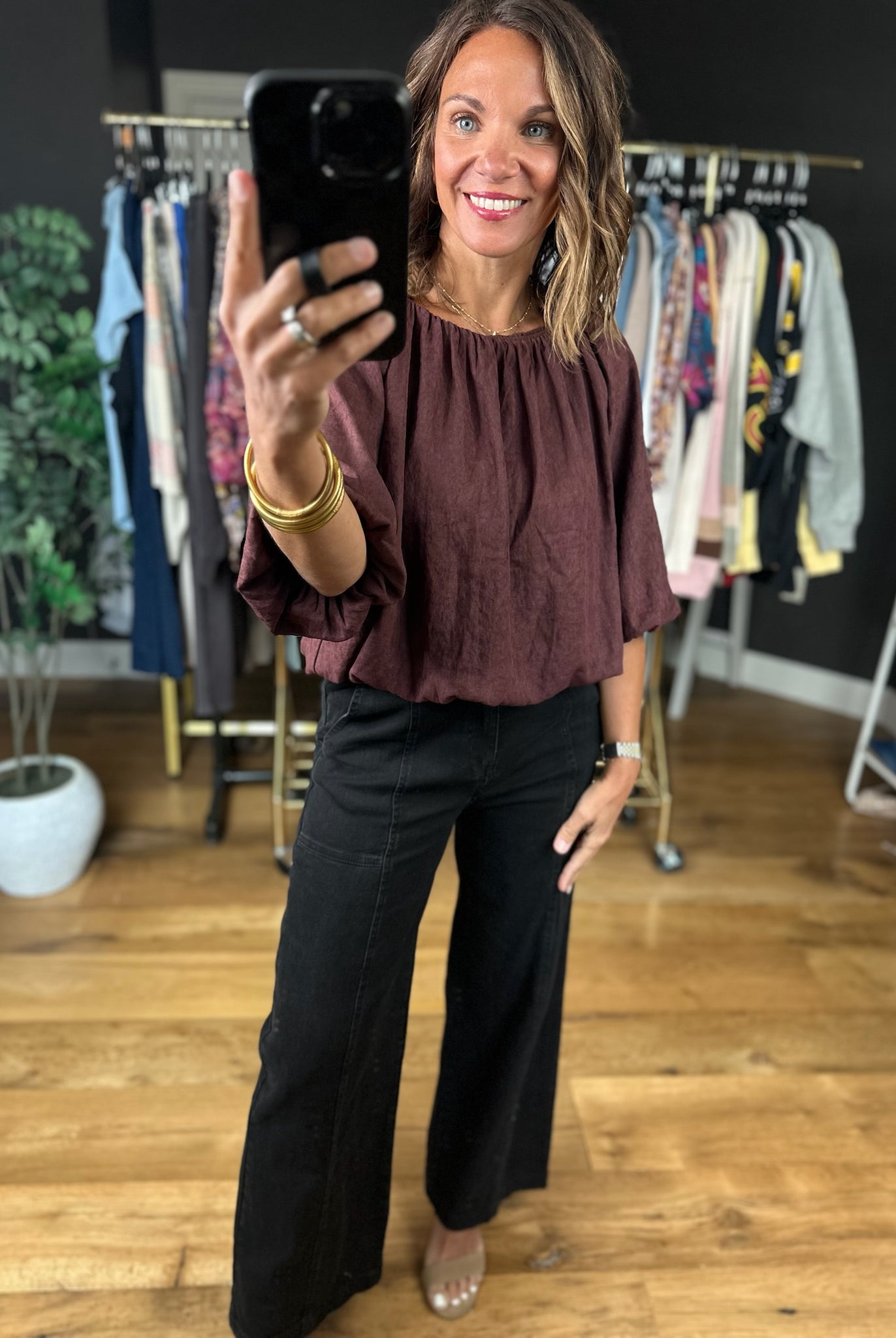 Trusting You Balloon-Hem Top-Top-THML-Anna Kaytes Boutique, Women's Fashion Boutique in Grinnell, Iowa