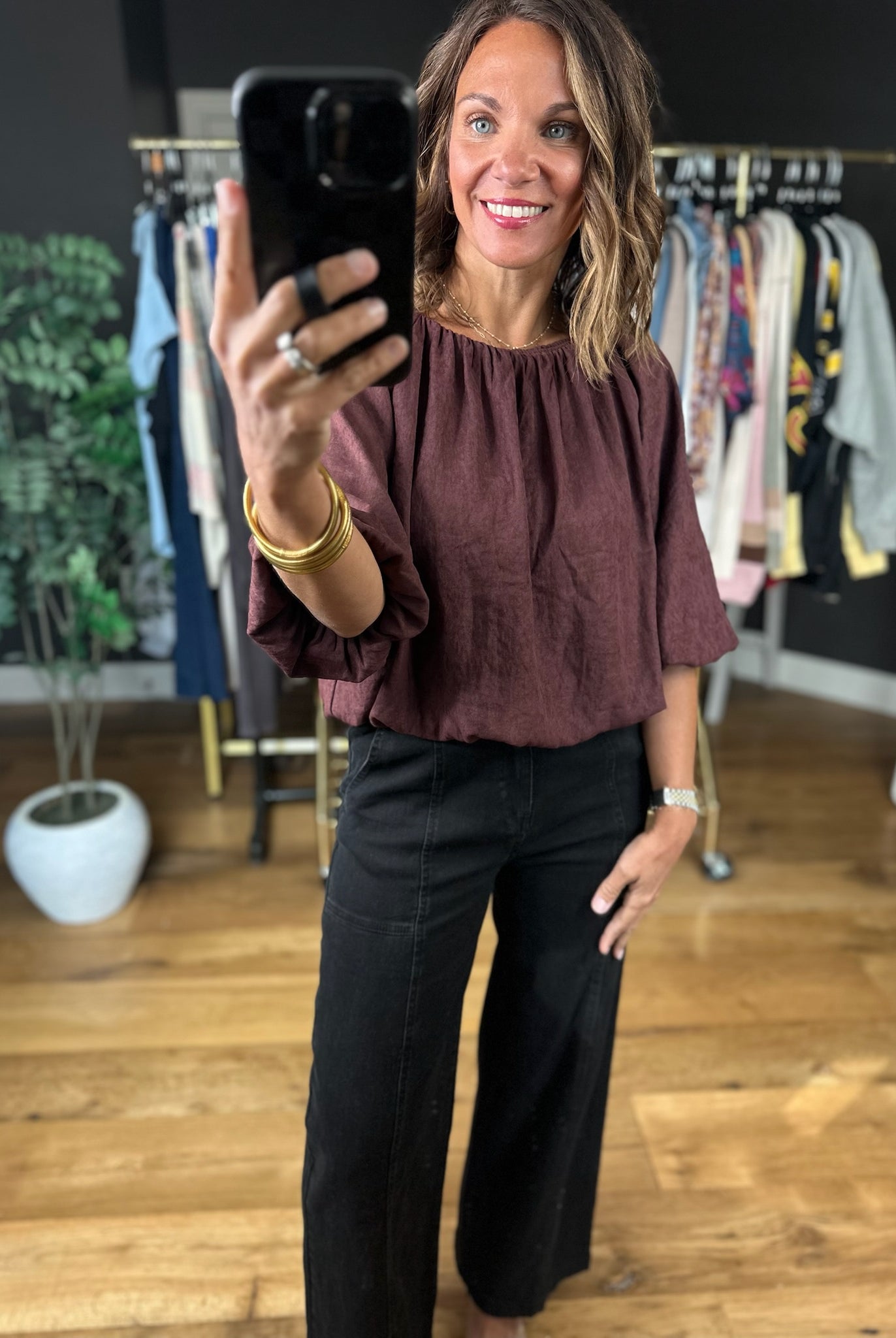 Trusting You Balloon-Hem Top-Top-THML-Anna Kaytes Boutique, Women's Fashion Boutique in Grinnell, Iowa