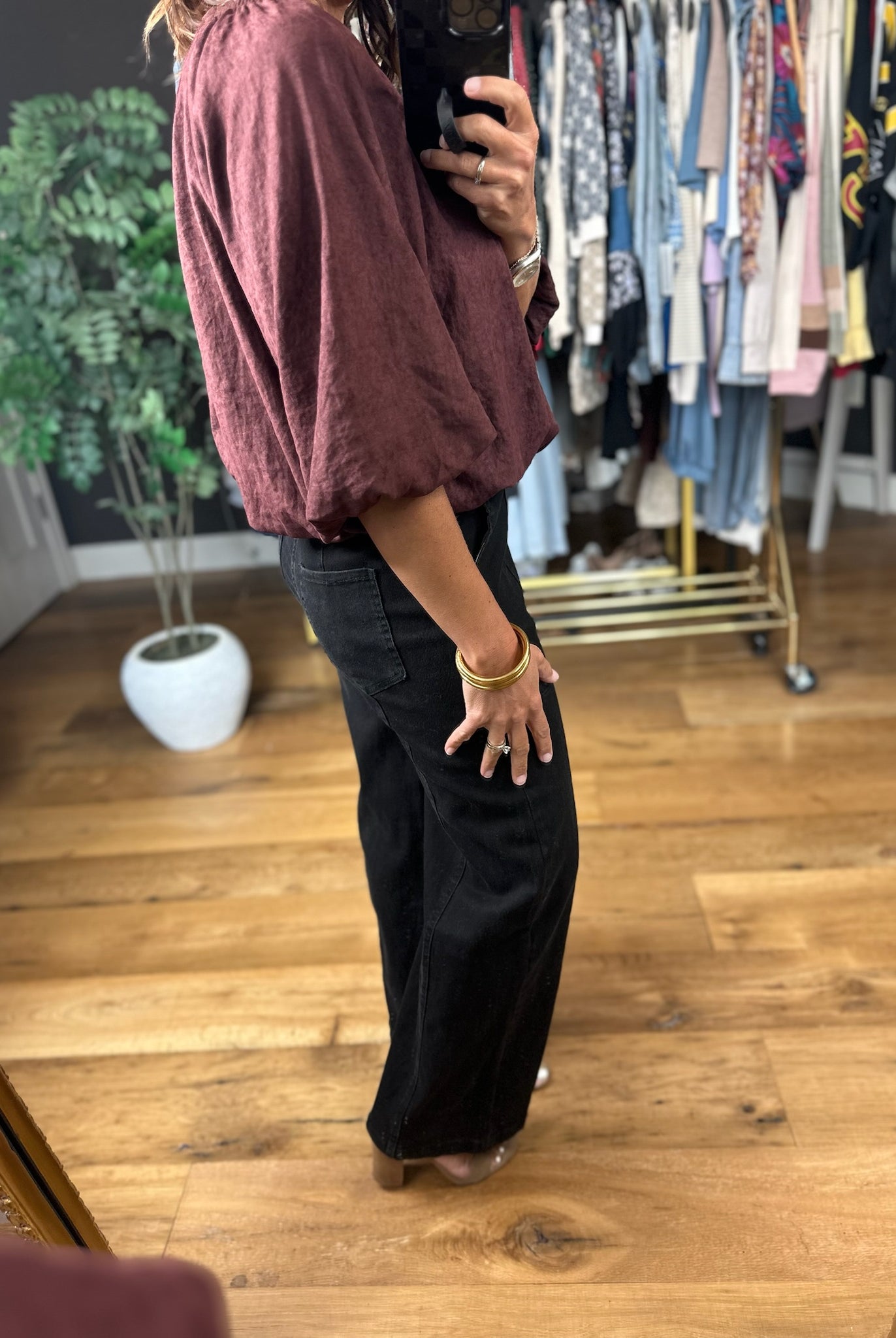 Trusting You Balloon-Hem Top-Top-THML-Anna Kaytes Boutique, Women's Fashion Boutique in Grinnell, Iowa
