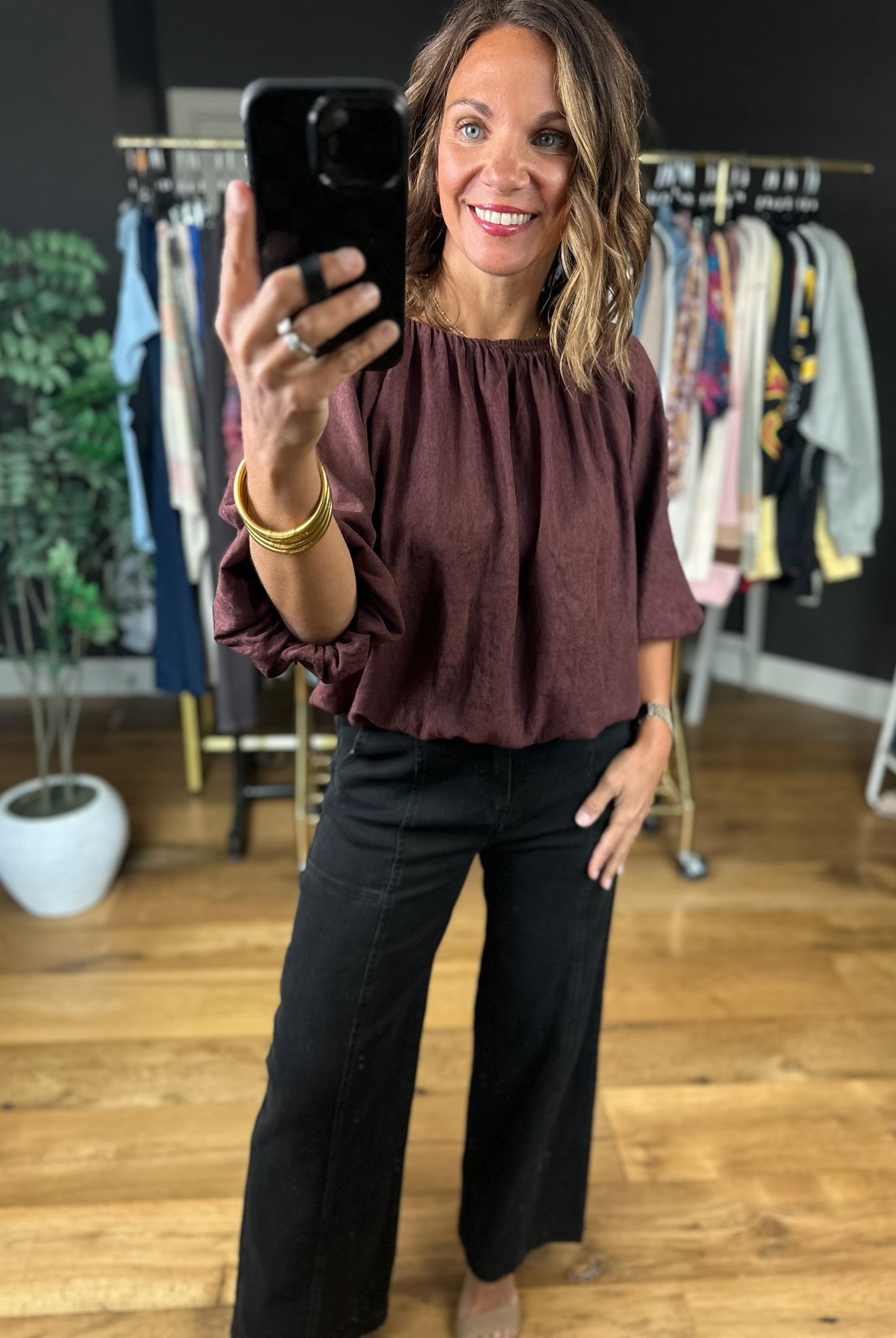 Trusting You Balloon-Hem Top-Top-THML-Anna Kaytes Boutique, Women's Fashion Boutique in Grinnell, Iowa