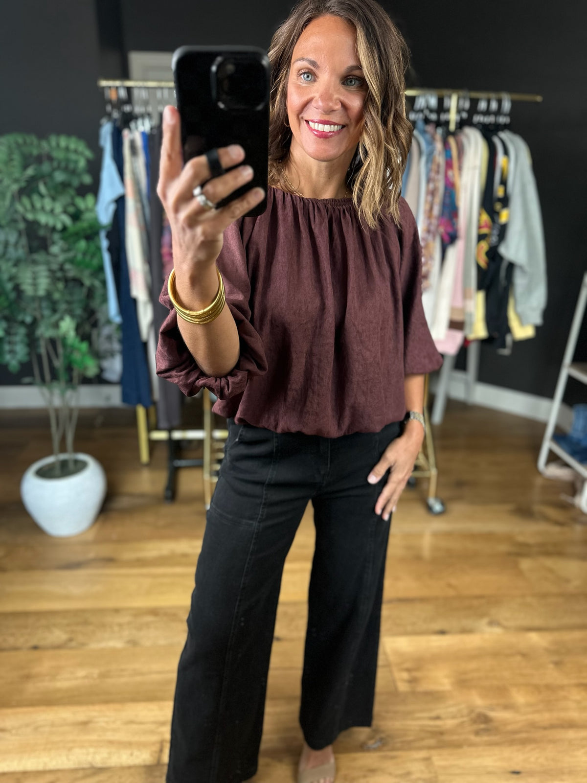 Trusting You Balloon-Hem Top-Top-THML-Anna Kaytes Boutique, Women's Fashion Boutique in Grinnell, Iowa