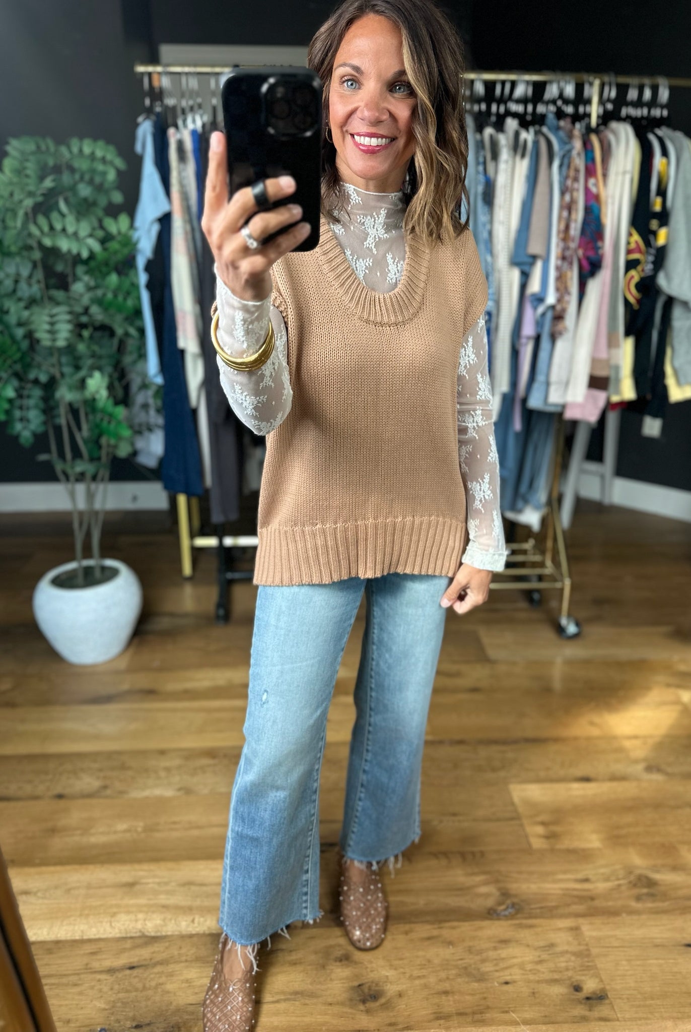 Next Up Chunky-Knit Sweater Vest-Sweaters-Wishlist-Anna Kaytes Boutique, Women's Fashion Boutique in Grinnell, Iowa