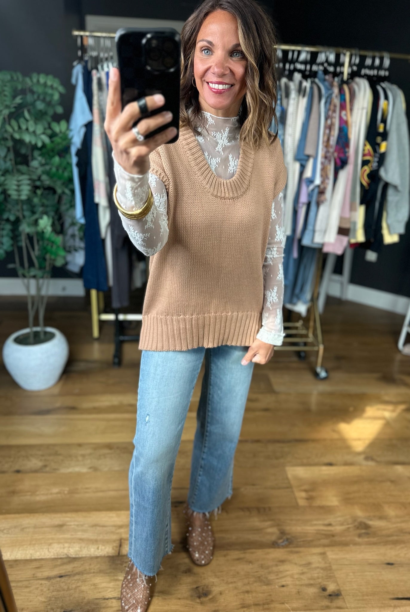 Next Up Chunky-Knit Sweater Vest-Sweaters-Wishlist-Anna Kaytes Boutique, Women's Fashion Boutique in Grinnell, Iowa