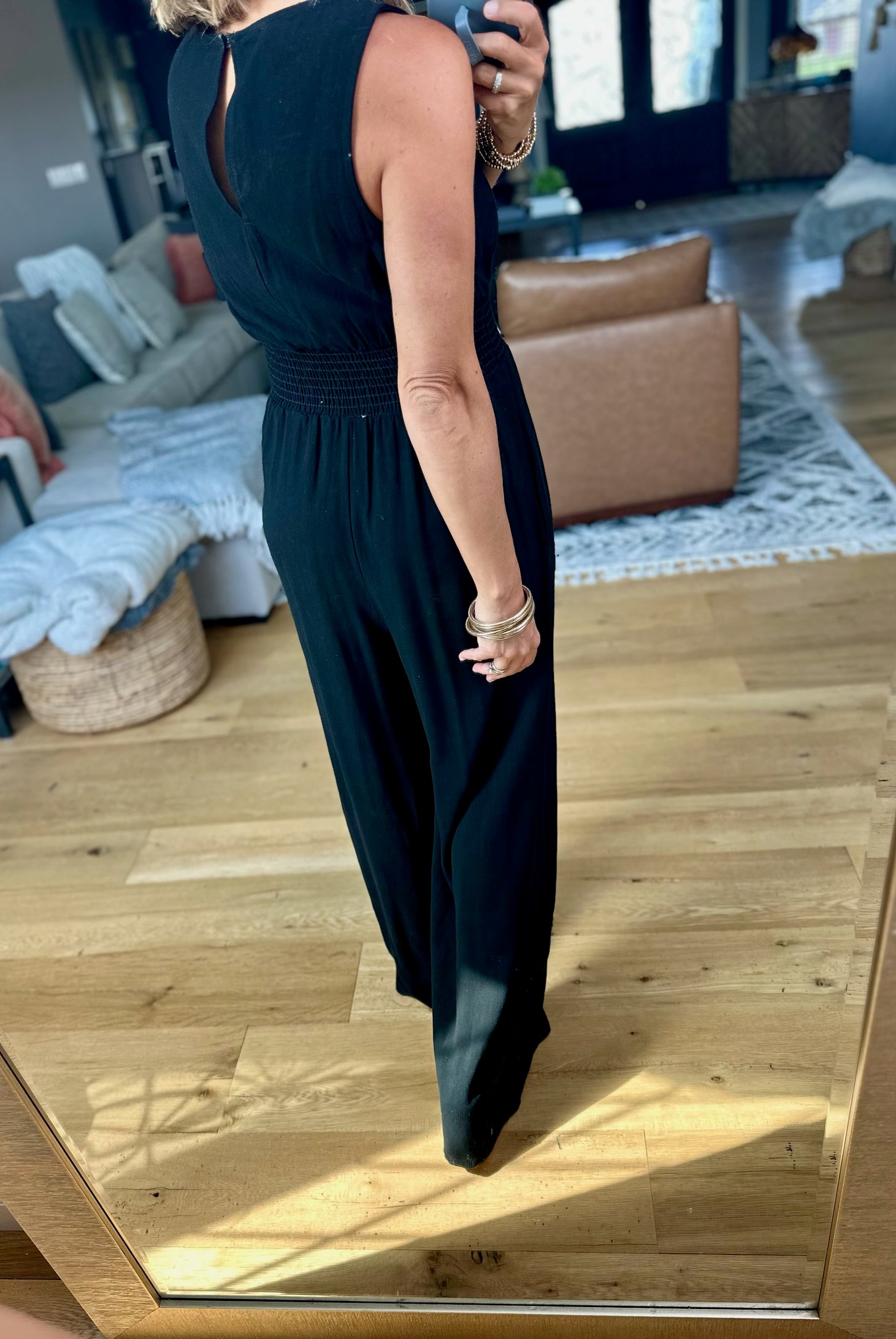 Misunderstood Tie V-Neck Jumpsuit-Wasabi & Mint-Anna Kaytes Boutique, Women's Fashion Boutique in Grinnell, Iowa