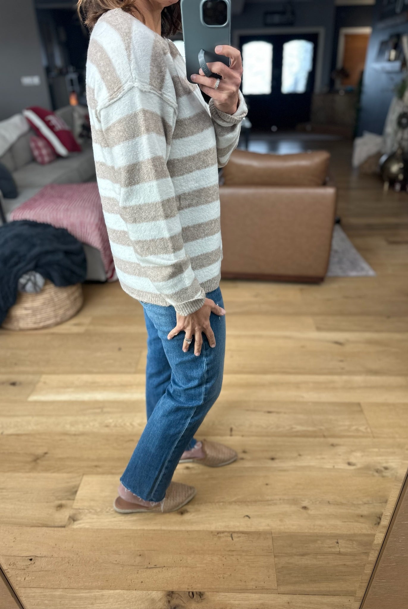 Moving Forward Striped Knit Top-Sweaters-Staccato-Anna Kaytes Boutique, Women's Fashion Boutique in Grinnell, Iowa