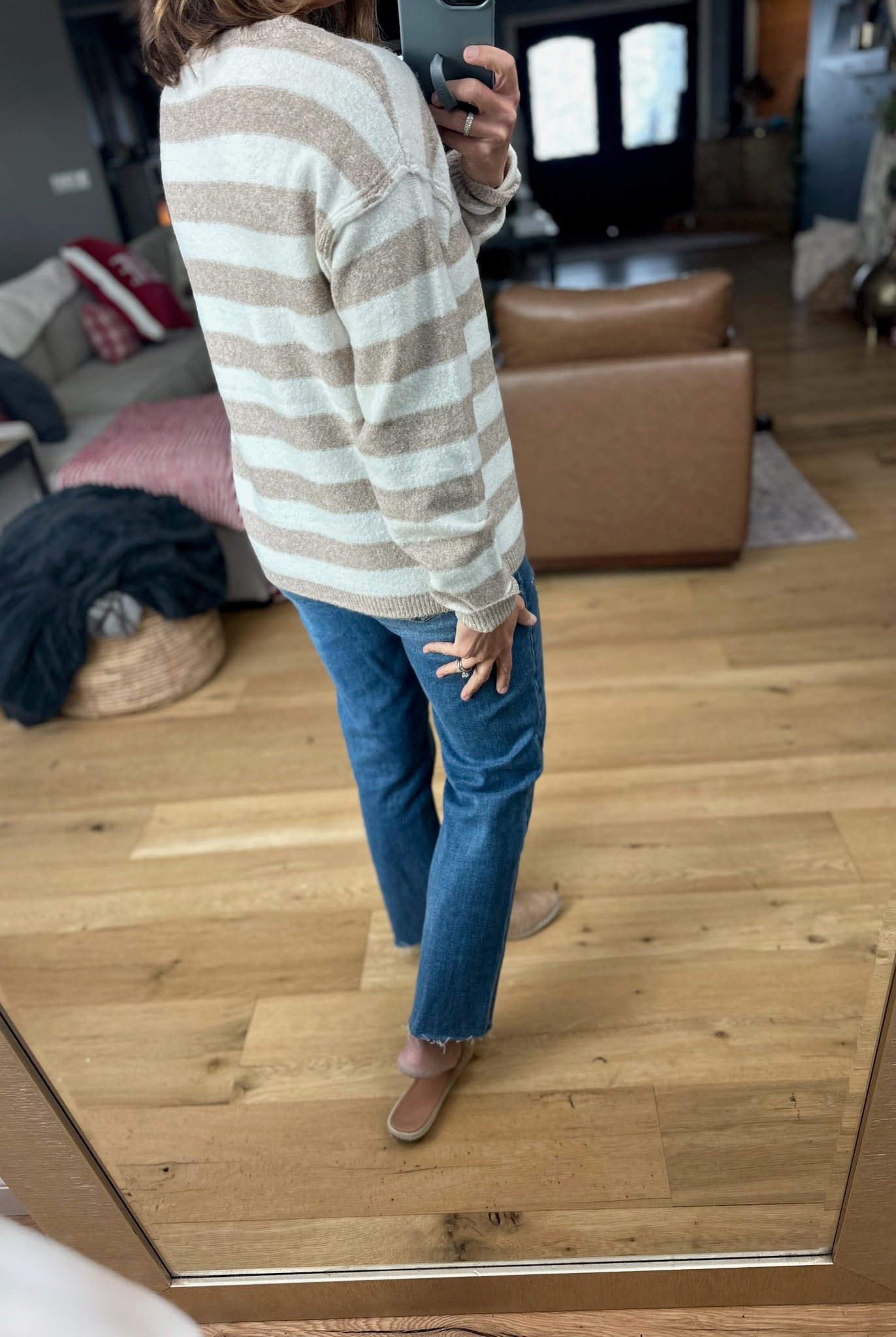 Moving Forward Striped Knit Top-Sweaters-Staccato-Anna Kaytes Boutique, Women's Fashion Boutique in Grinnell, Iowa