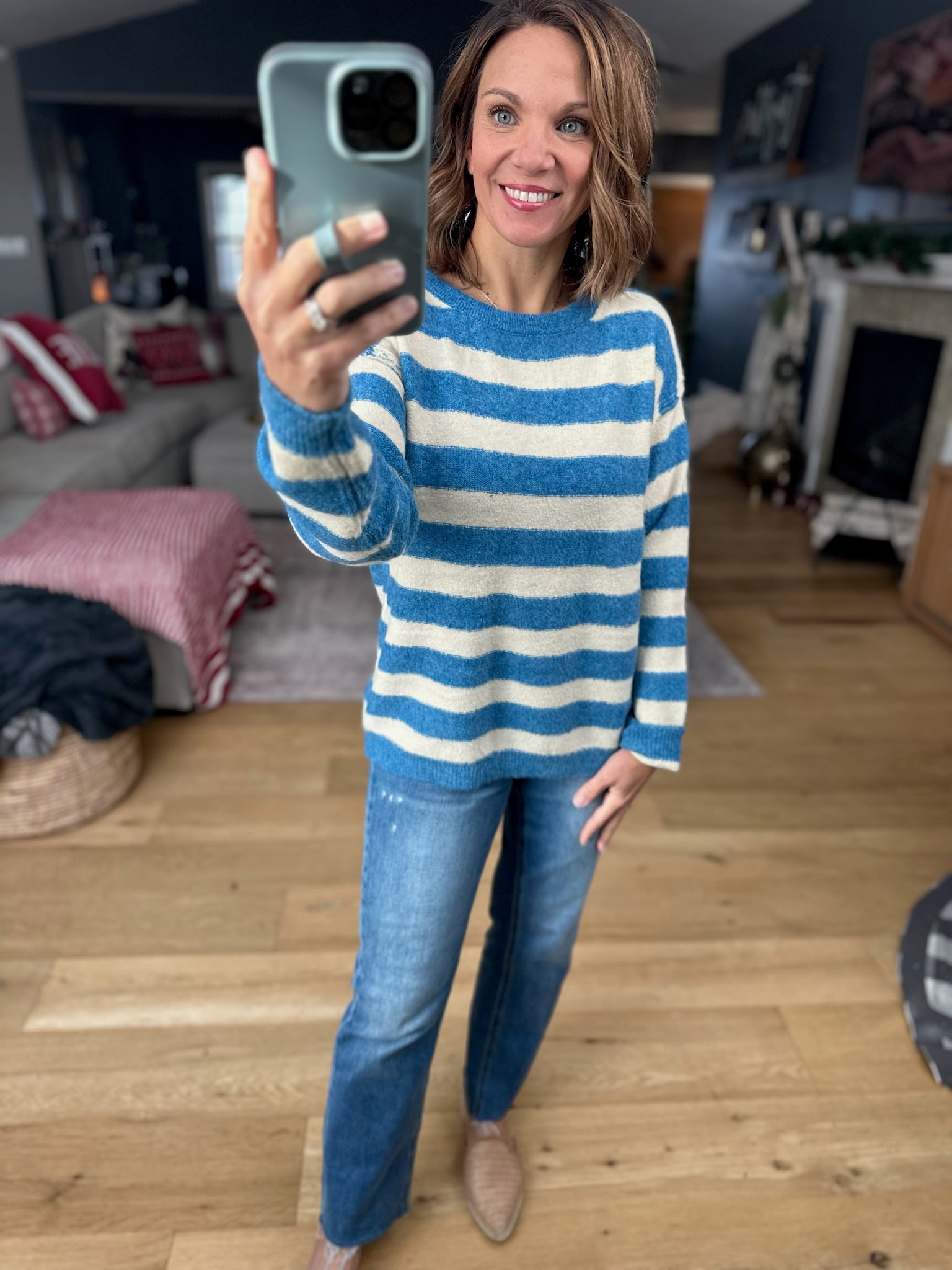 Moving Forward Striped Knit Top-Sweaters-Staccato-Anna Kaytes Boutique, Women's Fashion Boutique in Grinnell, Iowa