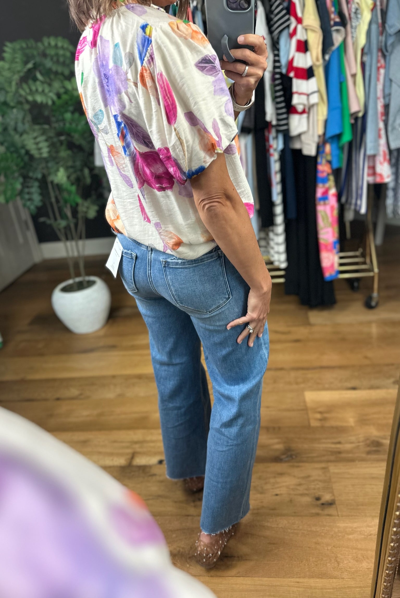 Grow In Love Floral Top-Short Sleeves-Umgee-Anna Kaytes Boutique, Women's Fashion Boutique in Grinnell, Iowa