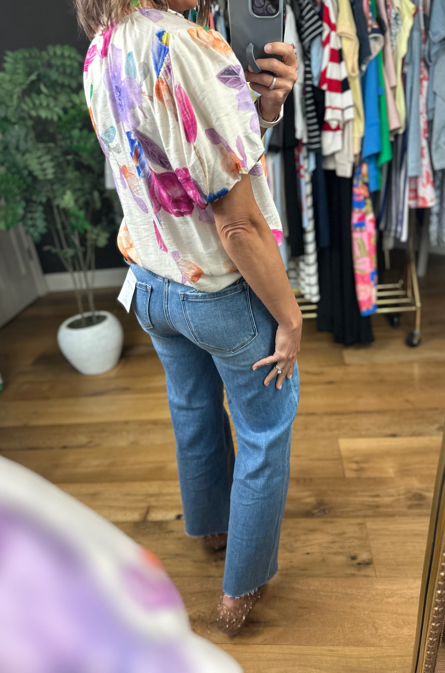 Grow In Love Floral Top-Short Sleeves-Umgee-Anna Kaytes Boutique, Women's Fashion Boutique in Grinnell, Iowa