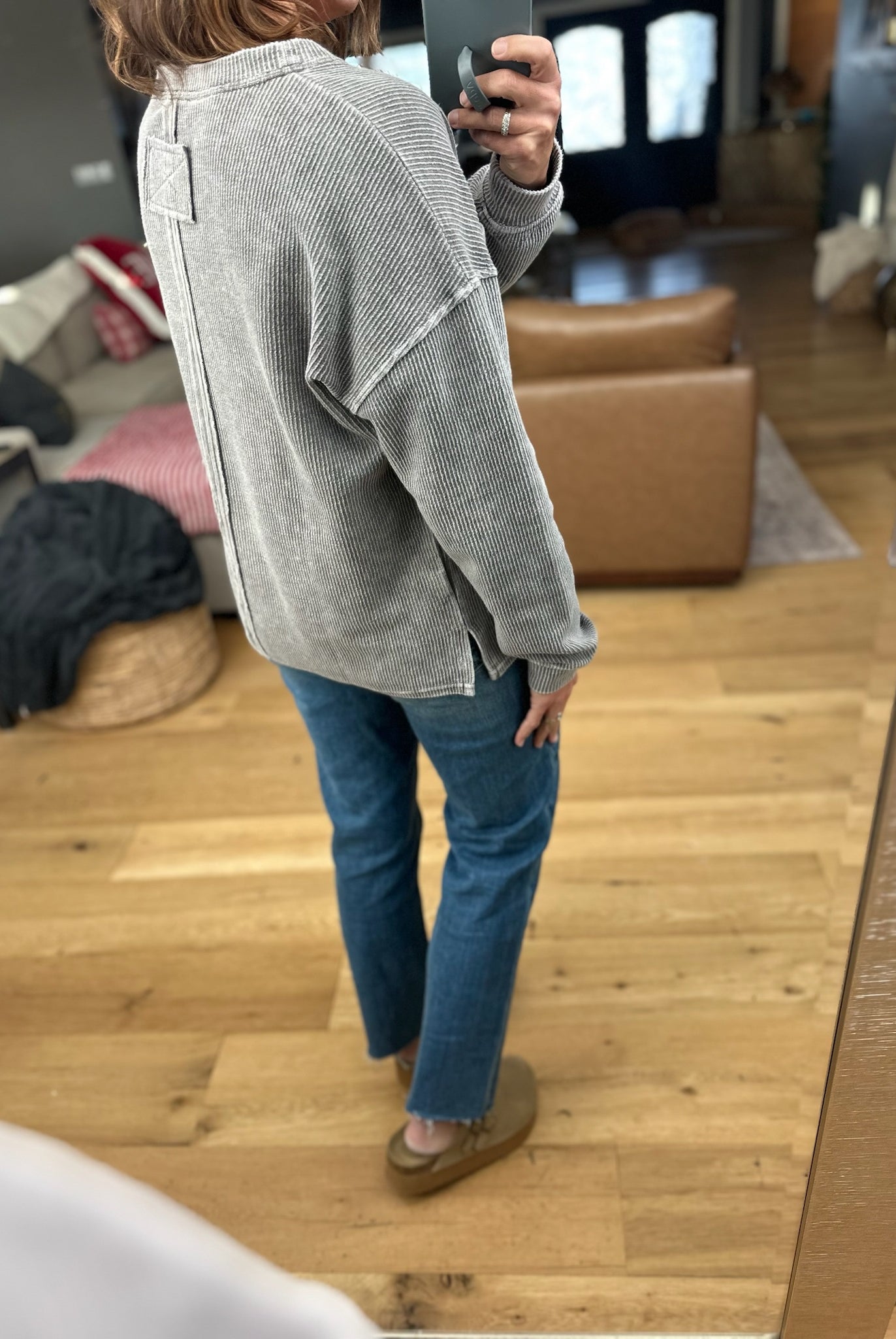 Make It Through Ribbed Long Sleeve Top-Long Sleeves-Blu Pepper-Anna Kaytes Boutique, Women's Fashion Boutique in Grinnell, Iowa