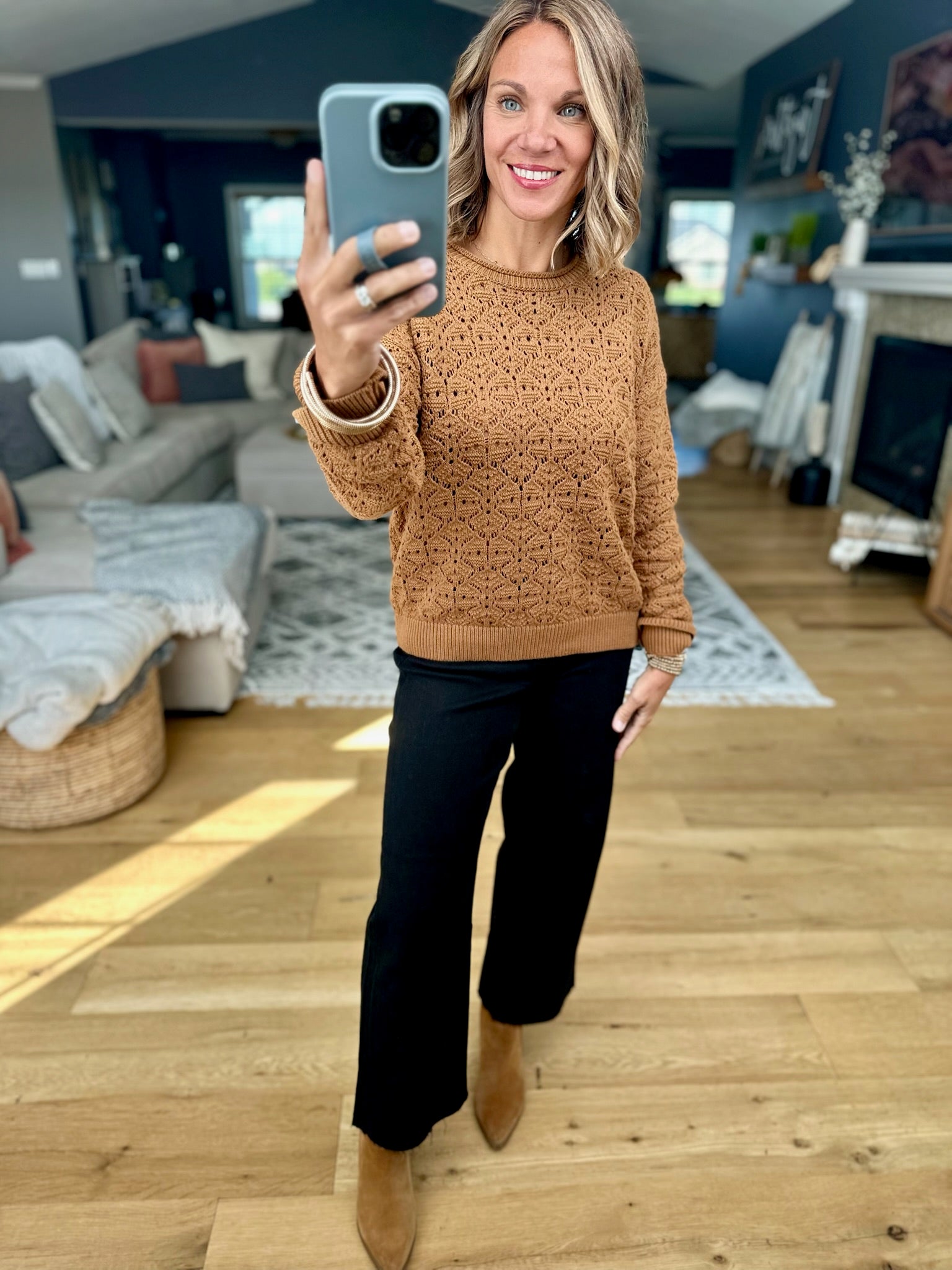 In Our View Crochet Crewneck Top-Wishlist-Anna Kaytes Boutique, Women's Fashion Boutique in Grinnell, Iowa