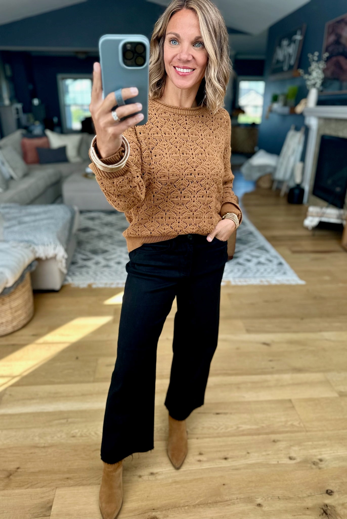 In Our View Crochet Crewneck Top-Wishlist-Anna Kaytes Boutique, Women's Fashion Boutique in Grinnell, Iowa