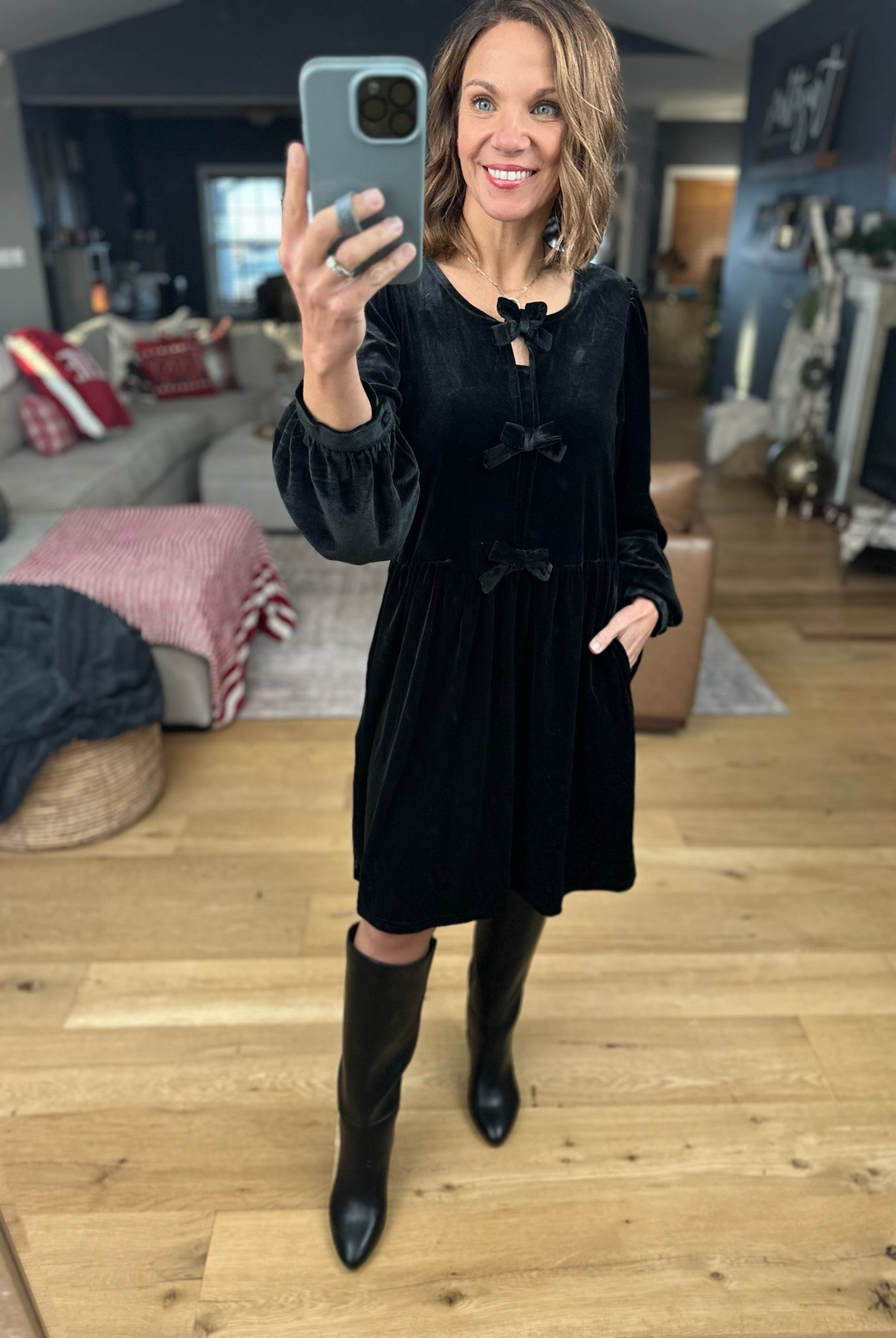 Stay For The Season Velvet Dress-Vine & Love-Anna Kaytes Boutique, Women's Fashion Boutique in Grinnell, Iowa