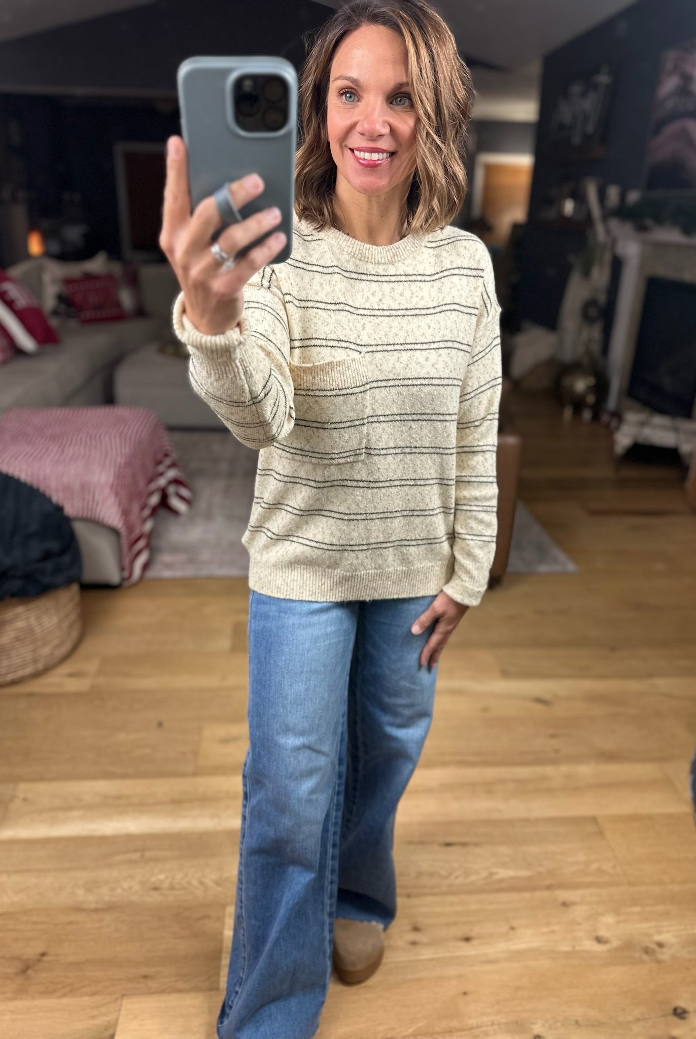 Through The Seasons Striped Knit Top-55725-Staccato-Anna Kaytes Boutique, Women's Fashion Boutique in Grinnell, Iowa