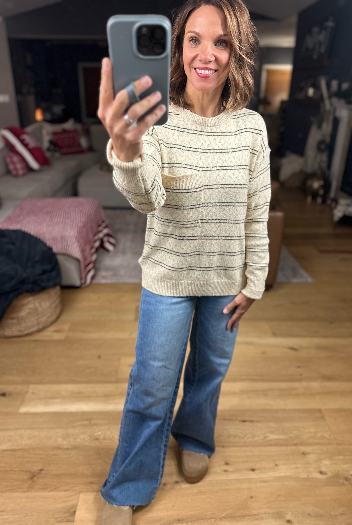 Through The Seasons Striped Knit Top-55725-Staccato-Anna Kaytes Boutique, Women's Fashion Boutique in Grinnell, Iowa